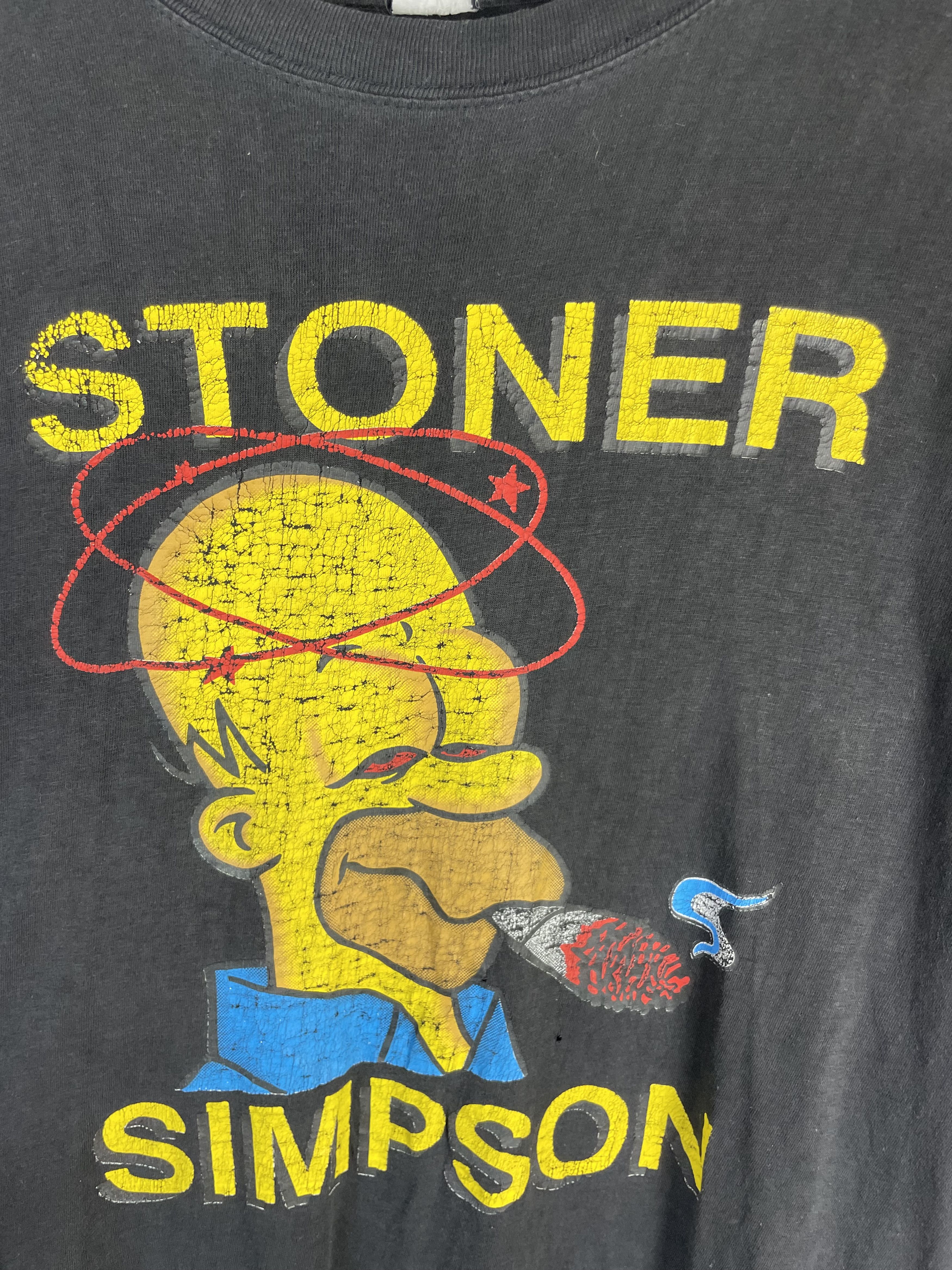 Vintage Vintage 90s Stoner Homer Simpsons The Simpsons Blunt Tee Size US M / EU 48-50 / 2 - 4 Thumbnail
