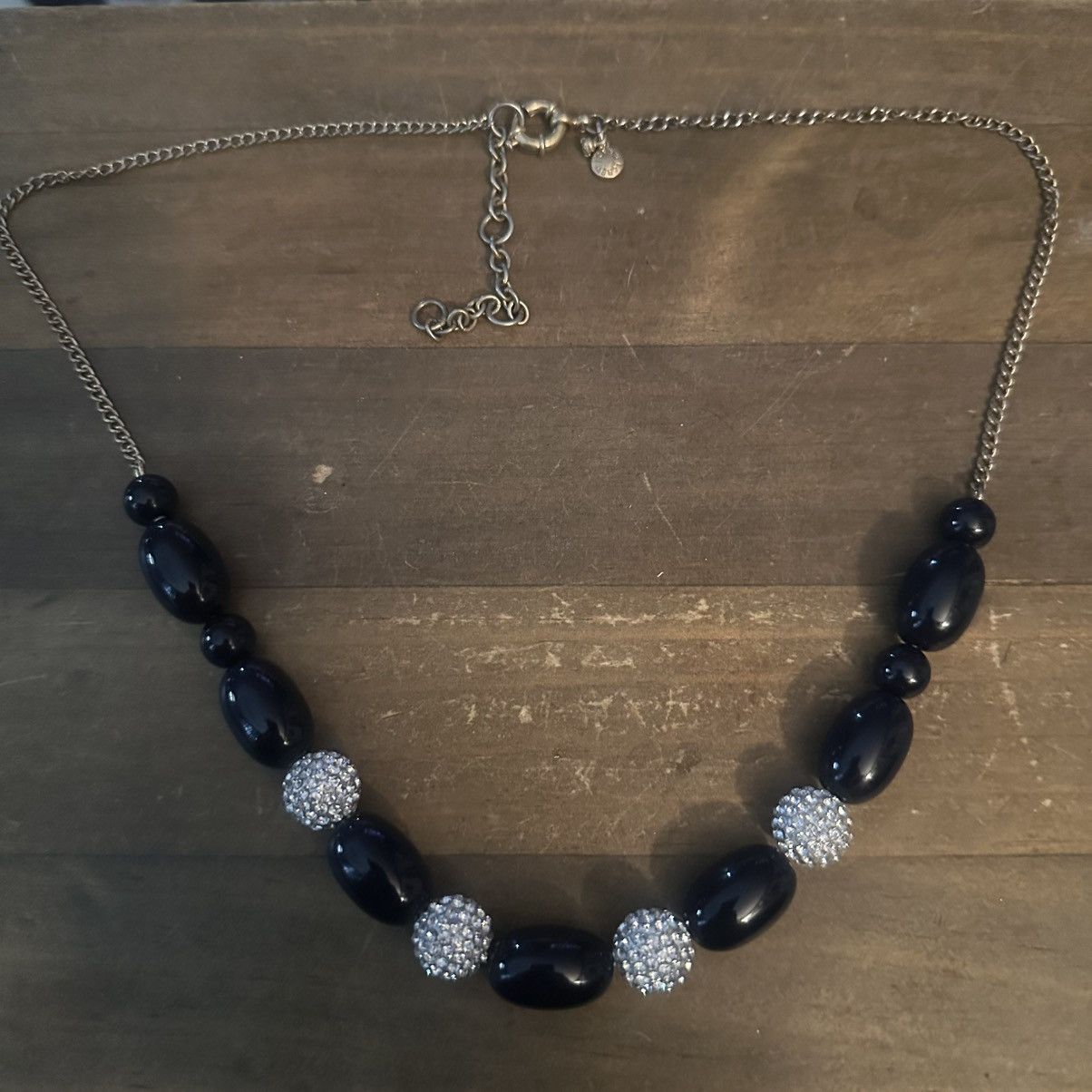 J.Crew J.Crew black bead and crystal ball bead chain necklace Size ONE SIZE - 2 Thumbnail