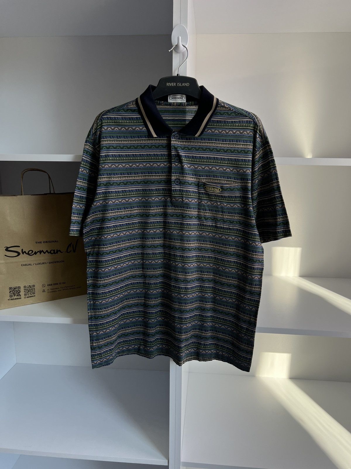 Missoni × Vintage Vintage Missoni Striped luxury polo Size US M / EU 48-50 / 2 - 5 Thumbnail