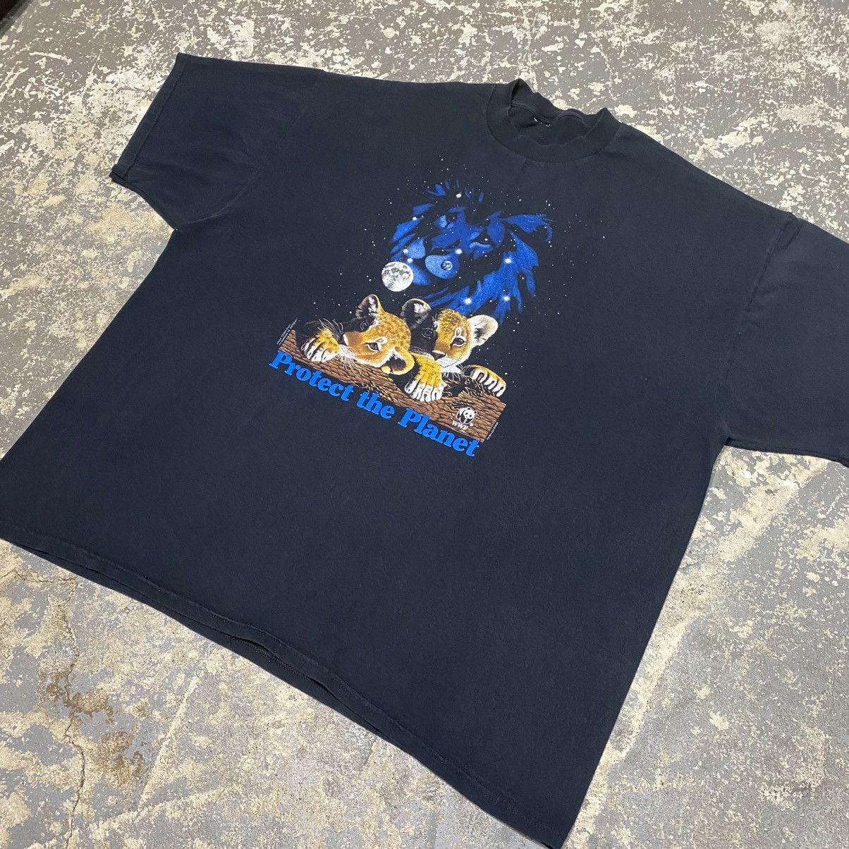 Other Vintage Protect The Planet Cubs Tiger Lion Space TShirt Size US XXL / EU 58 / 5 - 2 Thumbnail