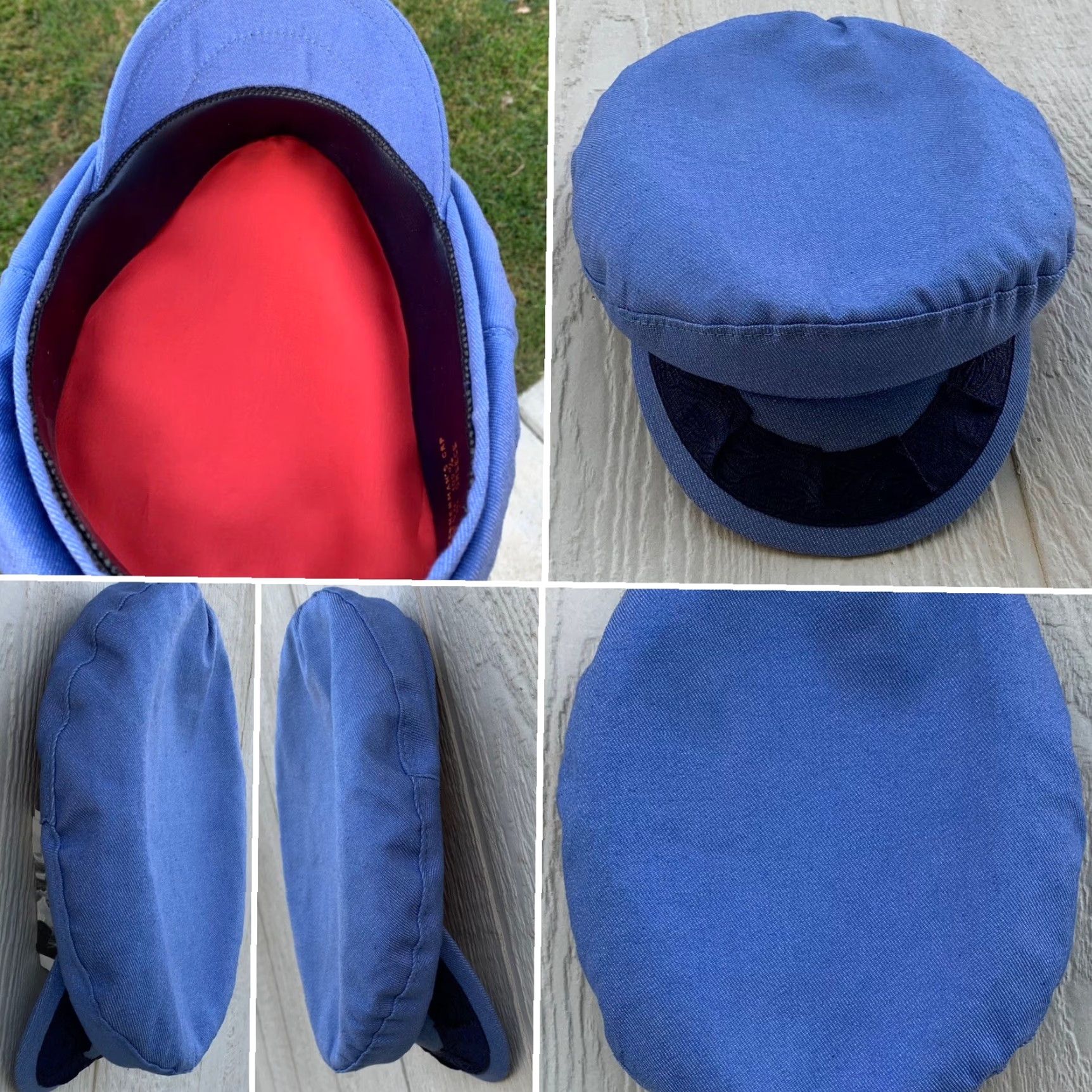 Denime Aegean Greek Fisherman’s Cap Denim Blue 100% Cotton 7 3/4 Made in Greece Navy Blue Mens Cap Size ONE SIZE - 7 Thumbnail
