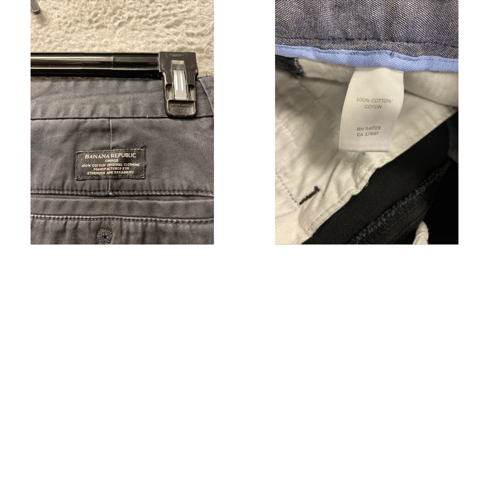 Banana Republic Banana Republic Chino Pants Men's 32x34 Slim Flat Front 5-Pocket Cotton Black Gavin Modern Casual Slim-Fit 34 Inseam Mens Size US 32 / EU 48 - 8 Thumbnail