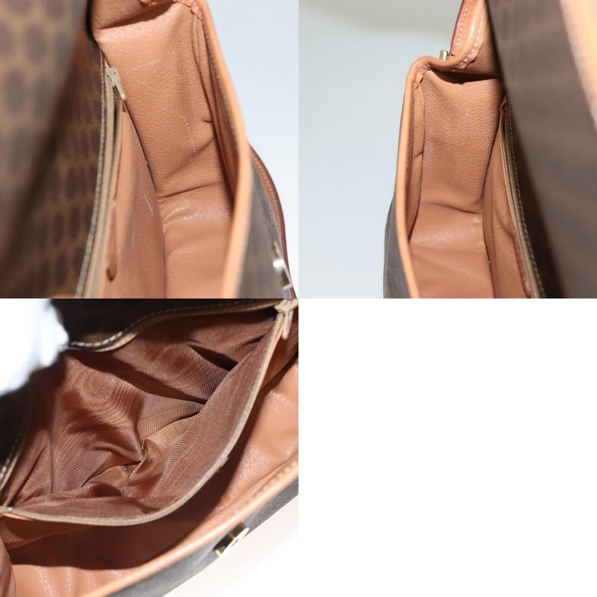 Celine CELINE Macadam Canvas Shoulder Bag Pvc Leather Brown Gold Size ONE SIZE - 12 Thumbnail