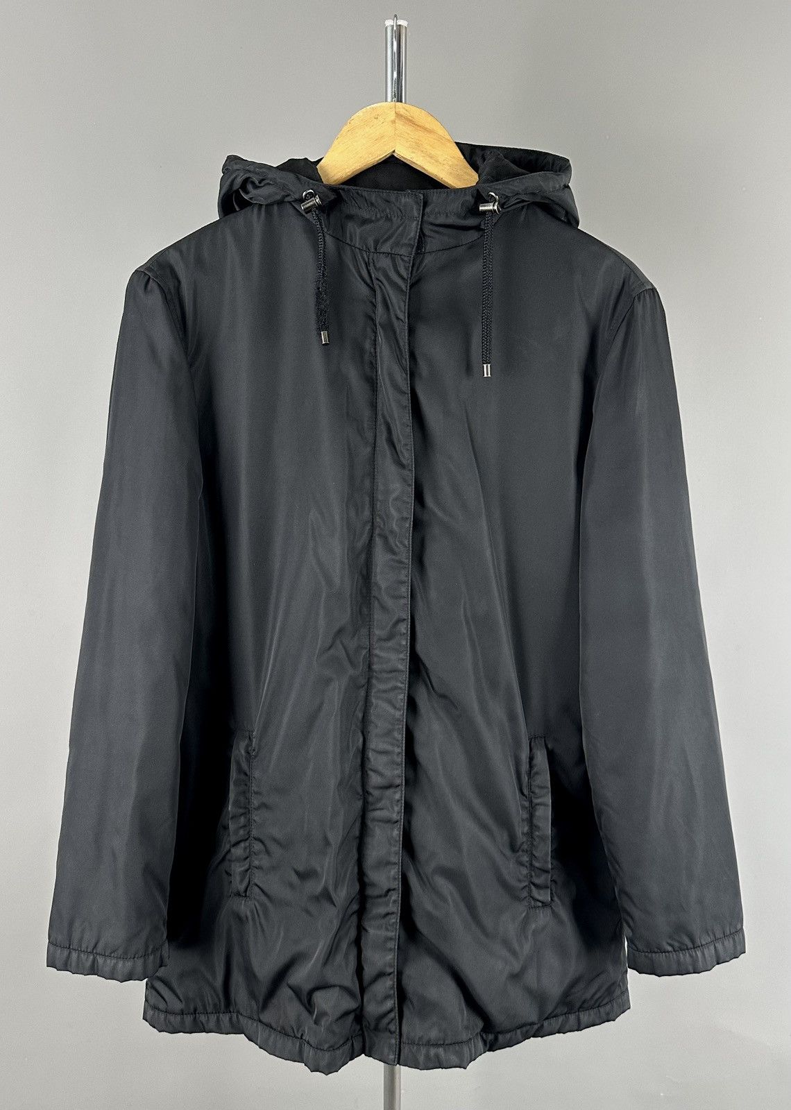 Prada Prada - Parka Zip Hooded - Nylon Jacket in Black Size US S / EU 44-46 / 1 - 1 Thumbnail