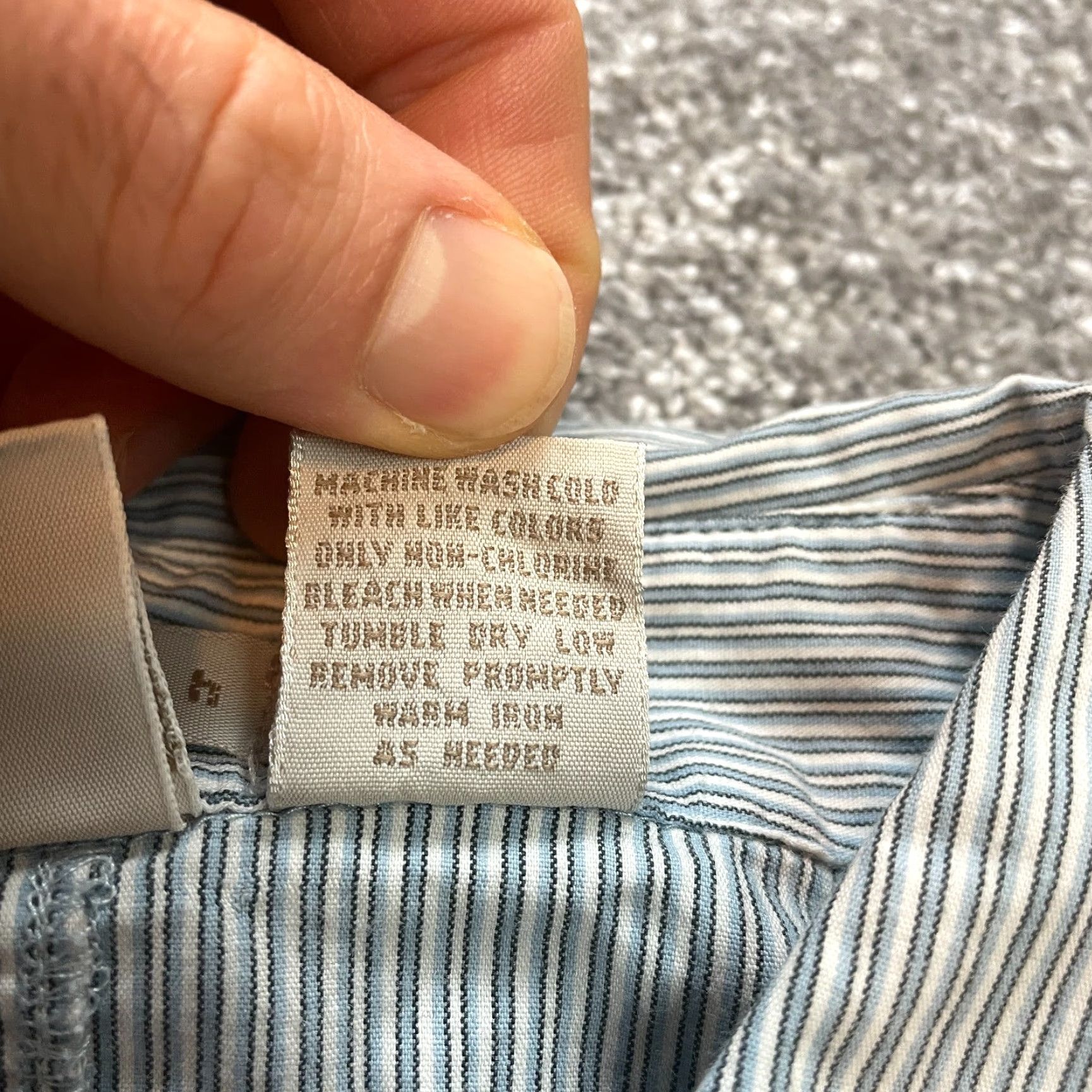 Vintage Fiorlini International Blouse Shirt Womens XL Light Blue Striped Stretch Zip Up Size XL / US 12-14 / IT 48-50 - 5 Thumbnail