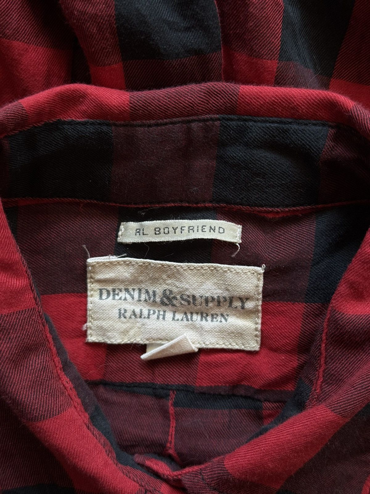 Denim & Supply Ralph Lauren × Polo Ralph Lauren × Vintage Ralph Lauren Denim & Supply tartan red checkered shirt Size S / US 4 / IT 40 - 4 Thumbnail