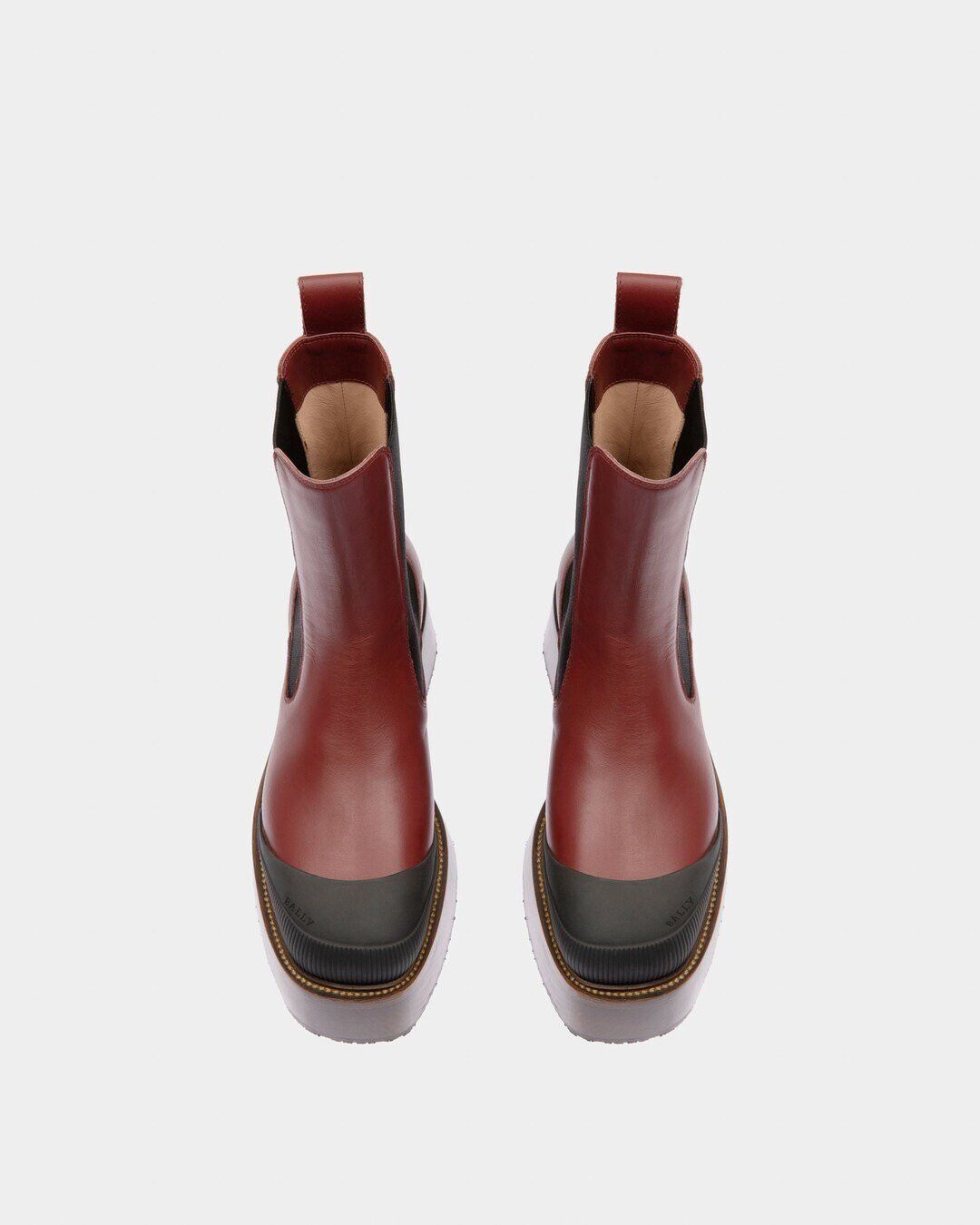 o1y0725 Ankle Boots in Burgundy/Black