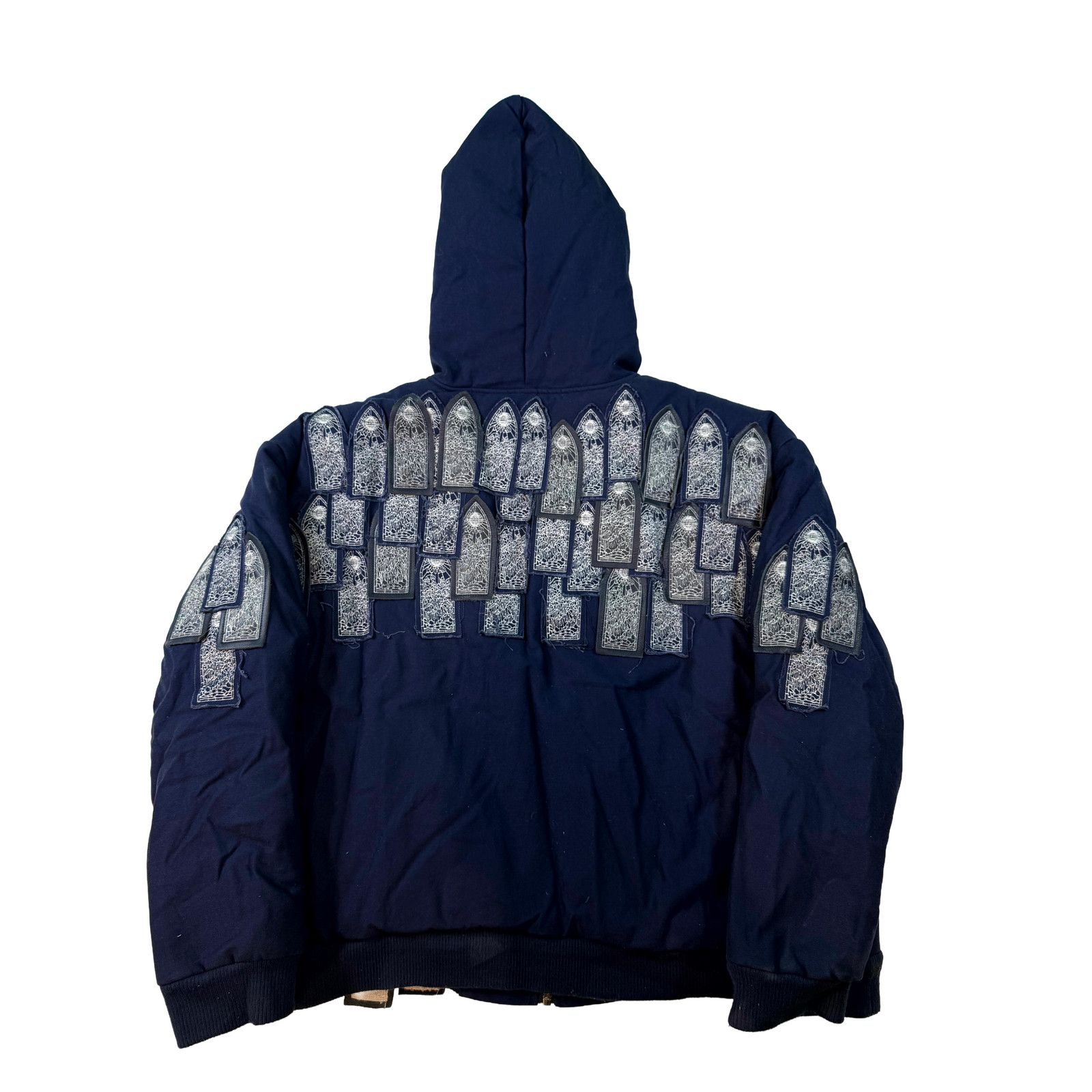 Who Decides War WDW Patchwork Work Navy Coat Size US L / EU 52-54 / 3 - 2 Thumbnail
