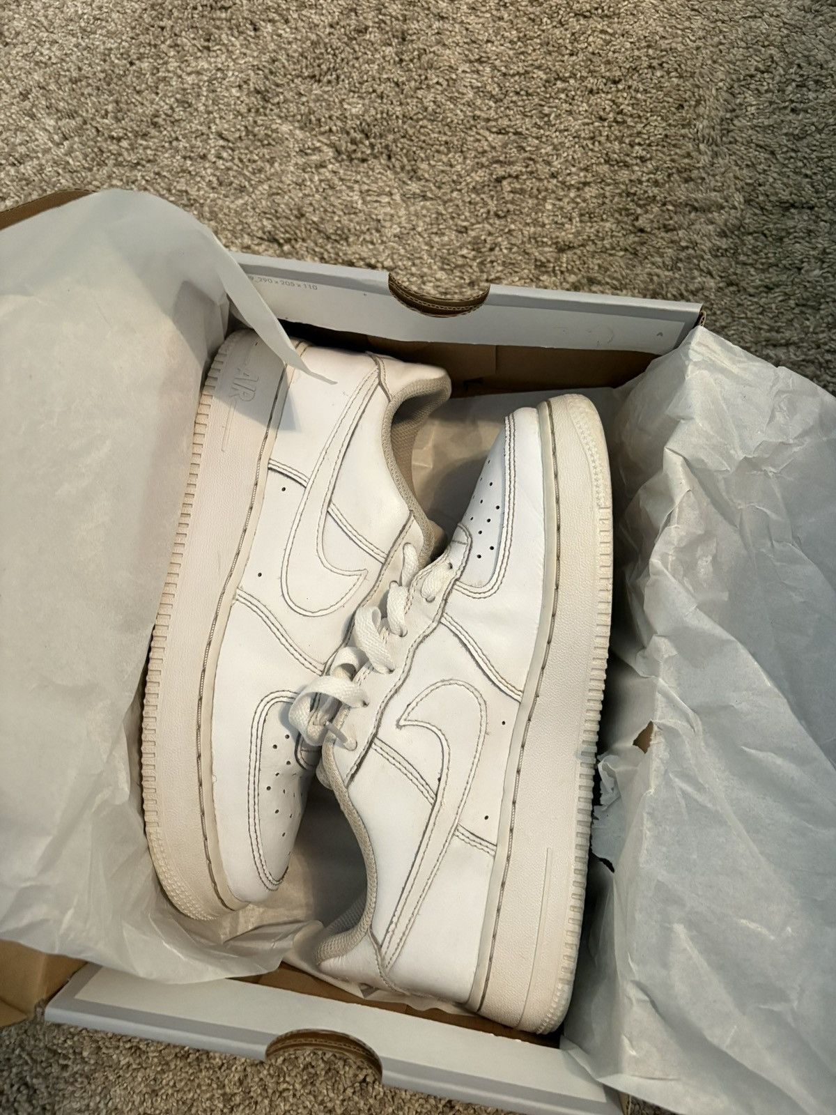 Nike White AF1’s Size US 6 / EU 39 - 1 Thumbnail