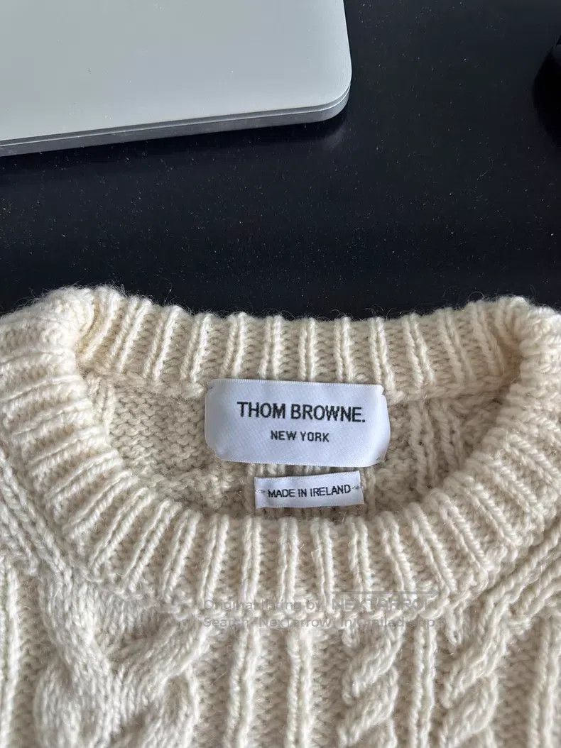 Thom Browne Thom Browne Ivory Knit Sweater Size US M / EU 48-50 / 2 - 3 Thumbnail