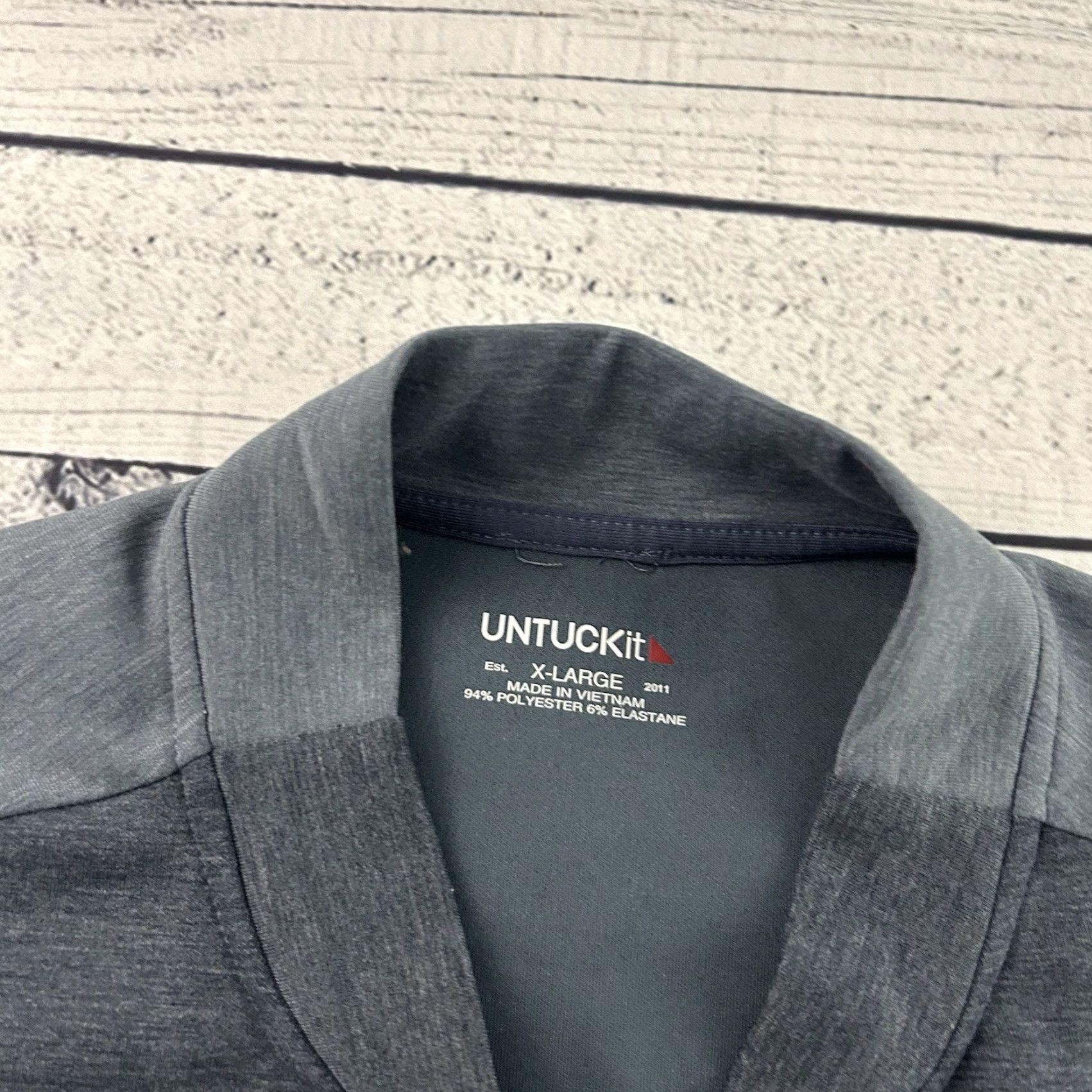 UNTUCKit UNTUCKit Aimes Full Zip Jacket Men's XL Gray Category: Jacket Size US XL / EU 56 / 4 - 2 Thumbnail