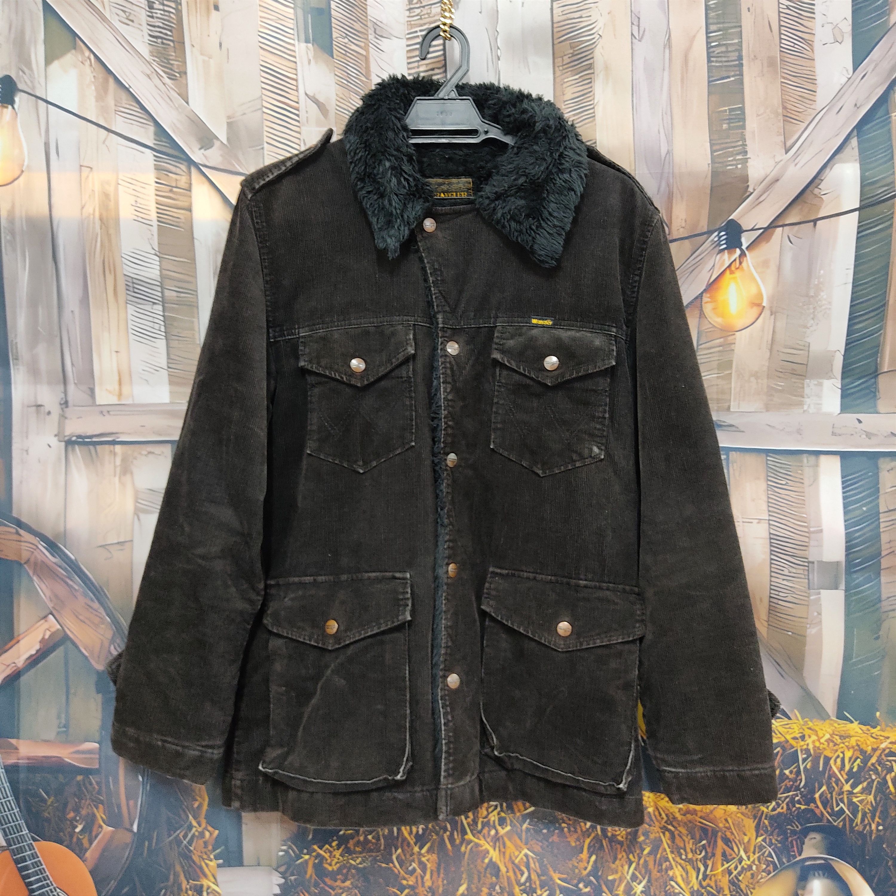 Wrangler Vtg WRANGLER Wrench Coat Fur Lined Corduroy Jacket Size US M / EU 48-50 / 2 - 1 Thumbnail