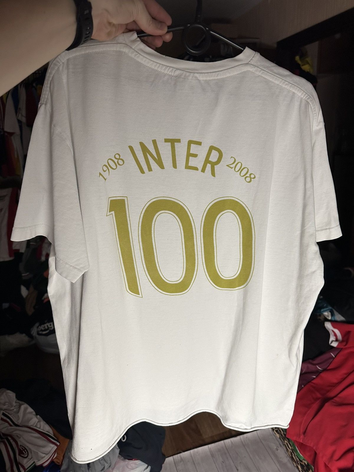 Nike × Vintage Vintage Nike Inter Milan soccer tee 100 years rare size XL Size US XL / EU 56 / 4 - 1 Thumbnail