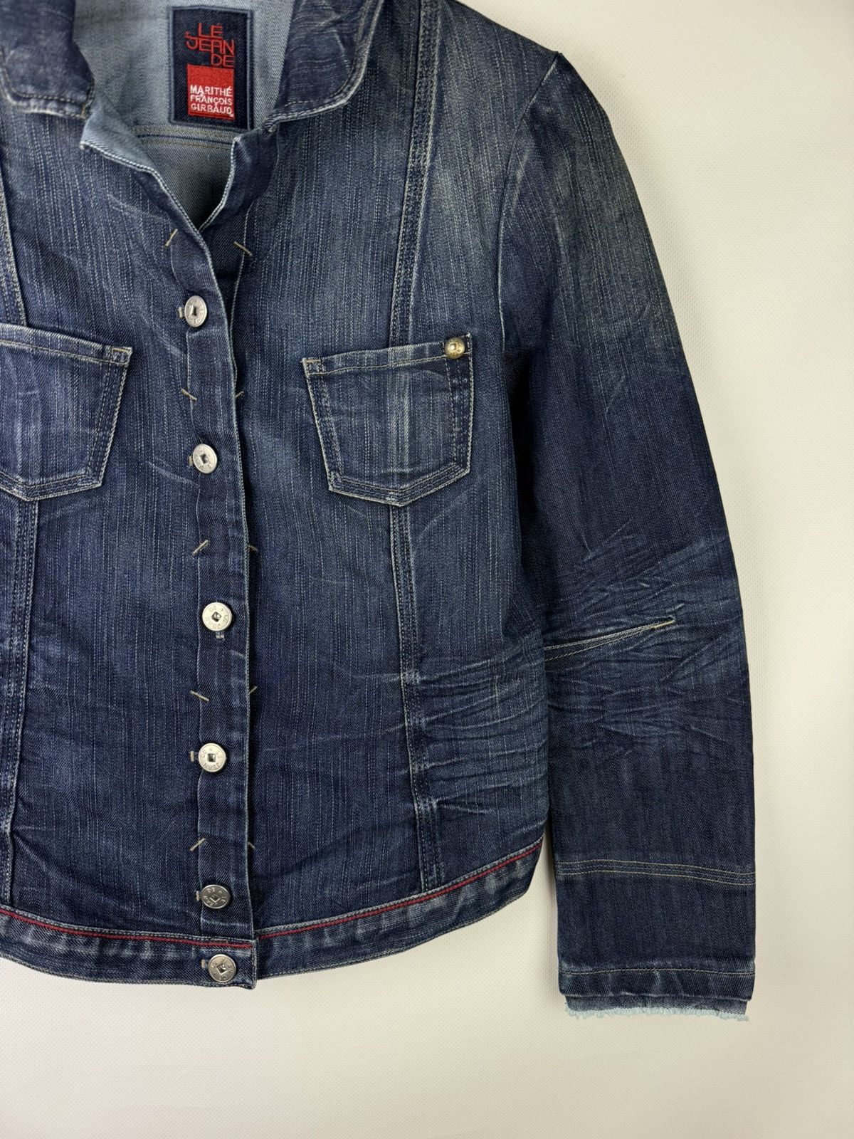 Marithe + Francois Girbaud × Vintage Marithe Francois Girbaud Vintage Avant-garde Denim Jacket Size S / US 4 / IT 40 - 6 Thumbnail