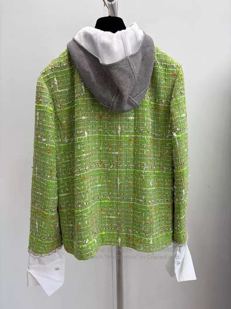 Chanel Chanel Early Spring Vacation Series Green Hooded Tweed Jac Size S / US 4 / IT 40 - 2 Thumbnail