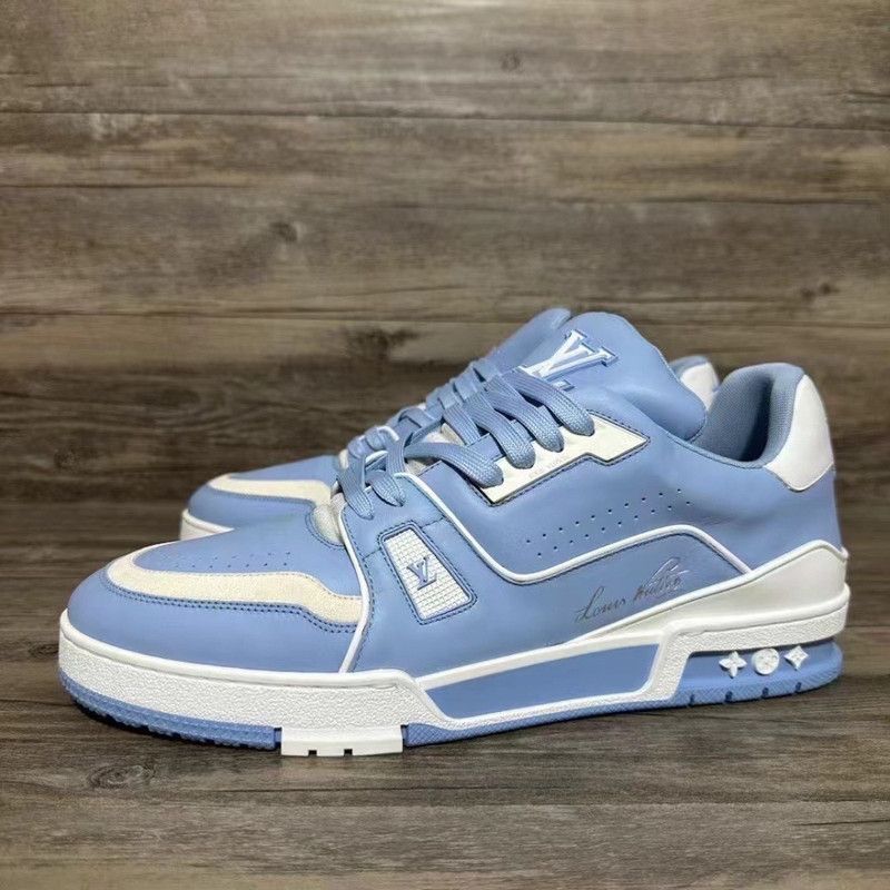 Louis Vuitton Louis Vuitton Trainer Low-top Sneakers in Blue 0079 Size US 10.5 / EU 43-44 - 1 Thumbnail