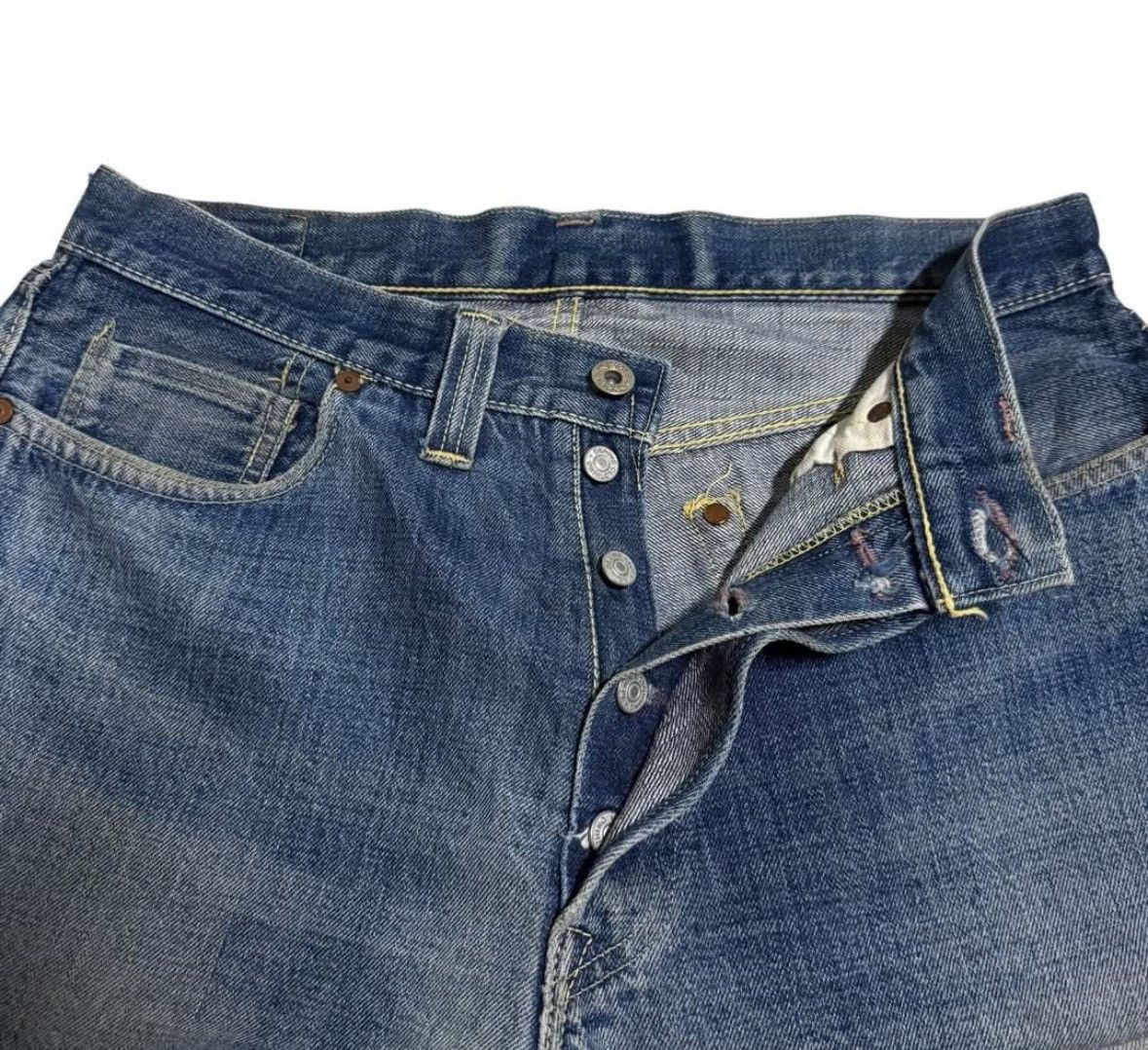 Other Denime Japanese Brand Distressed Selvedge Jeans Size US 33 - 5 Thumbnail