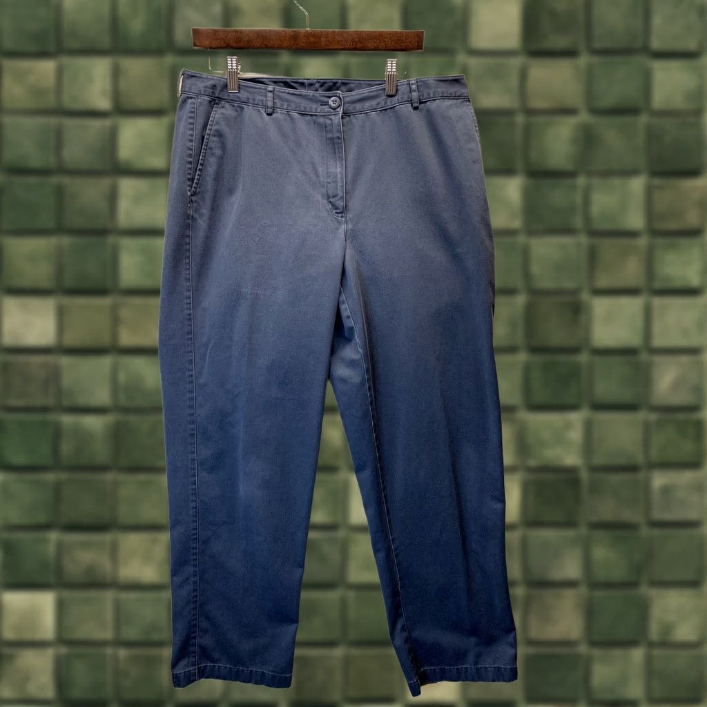 Vintage VINTAGE LL Bean Women’s 14 Blue Favorite Fit Straight Leg Pants Shirt Pants Size 36" / US 14 / IT 50 - 1 Thumbnail