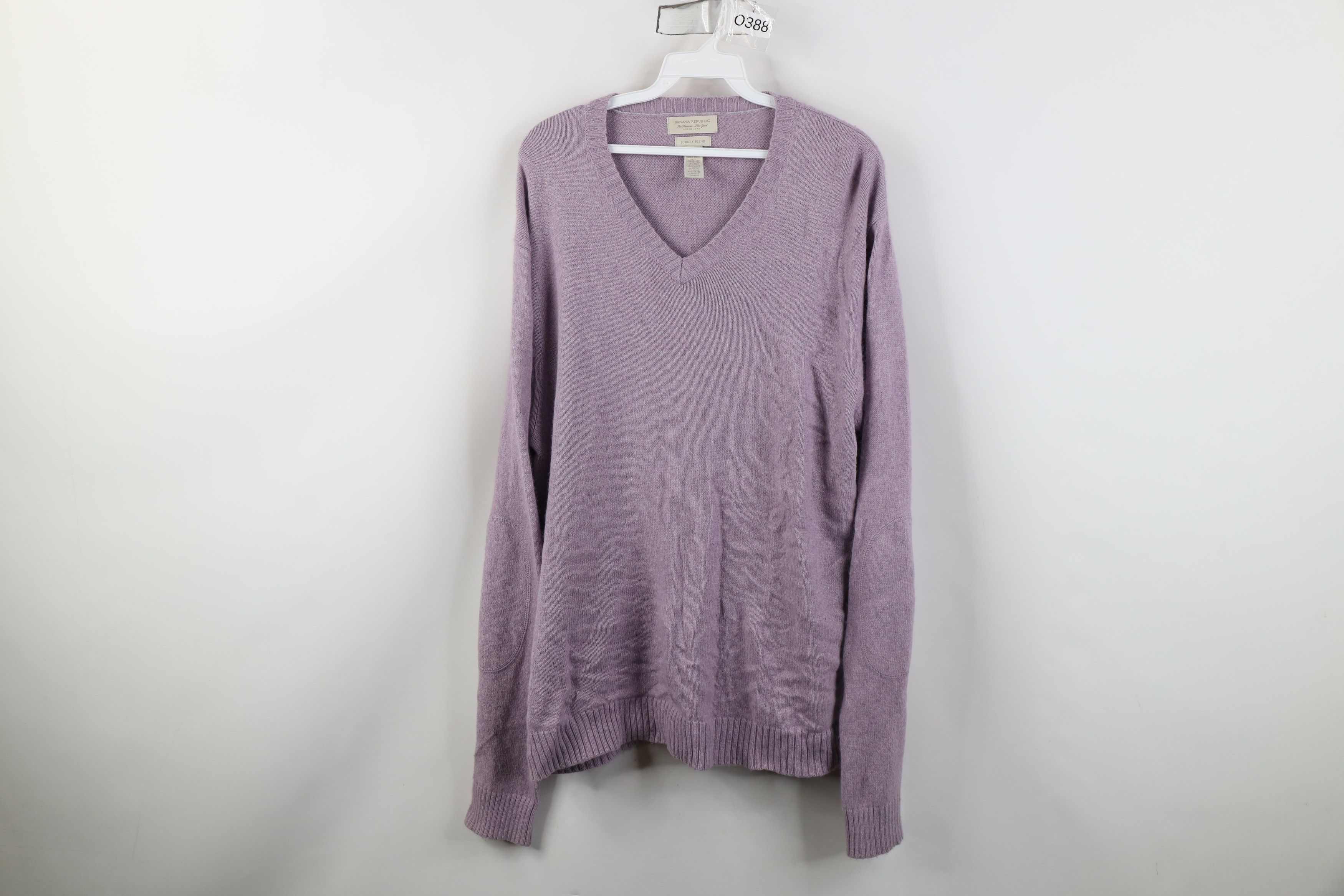 Banana Republic Vintage Banana Republic Cashmere Angora Elbow Patch Sweater Size US L / EU 52-54 / 3 - 1 Thumbnail
