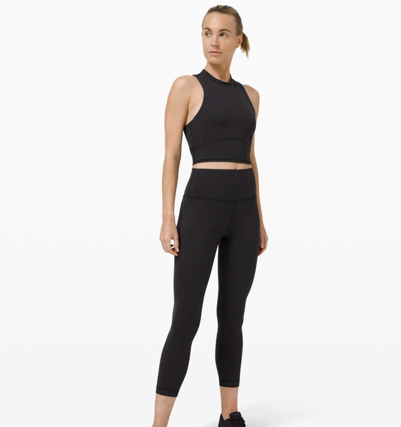 Lululemon Lululemon Evelux and Mesh crop tank 8 new with tag in black Size M / US 6-8 / IT 42-44 - 2 Thumbnail