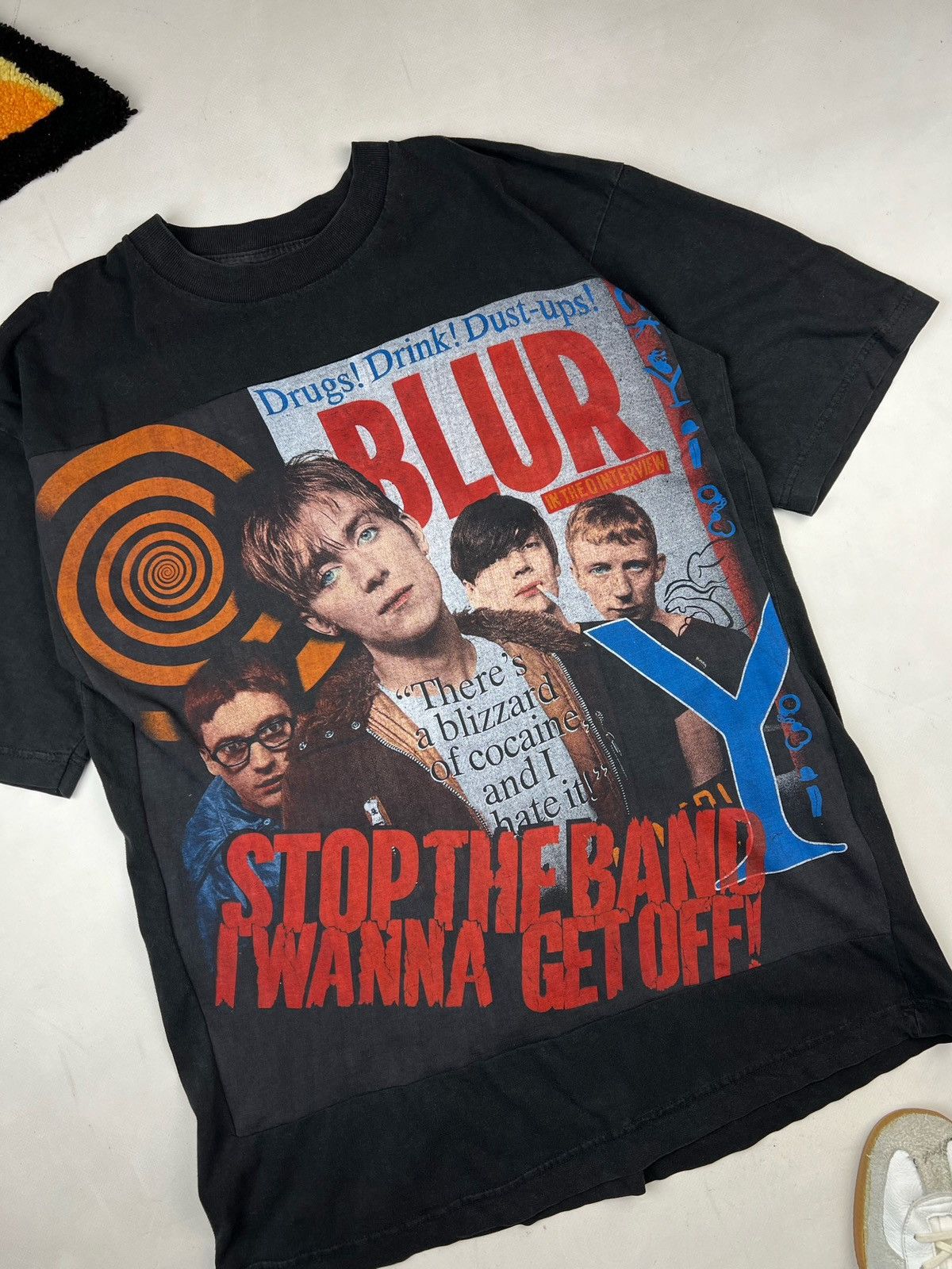 Band Tees Vintage 90s Blur Band T-shirt drugs drink Size US L / EU 52-54 / 3 - 6 Thumbnail