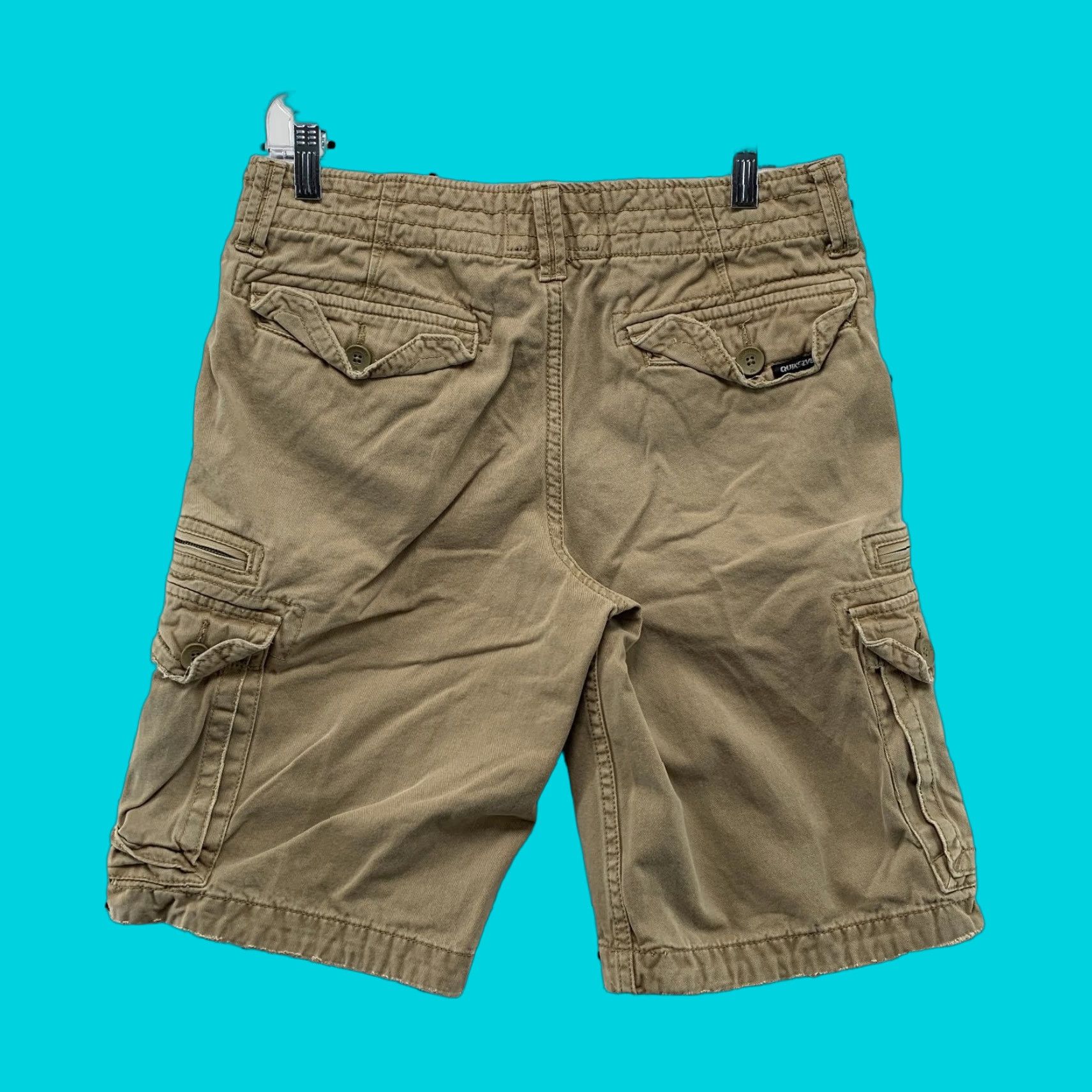 Quiksilver Quiksilver Cargo Shorts Mens 31 Tan Military Outdoor Utility Bermuda Beige 32x12 Mens Size US 27 - 1 Thumbnail