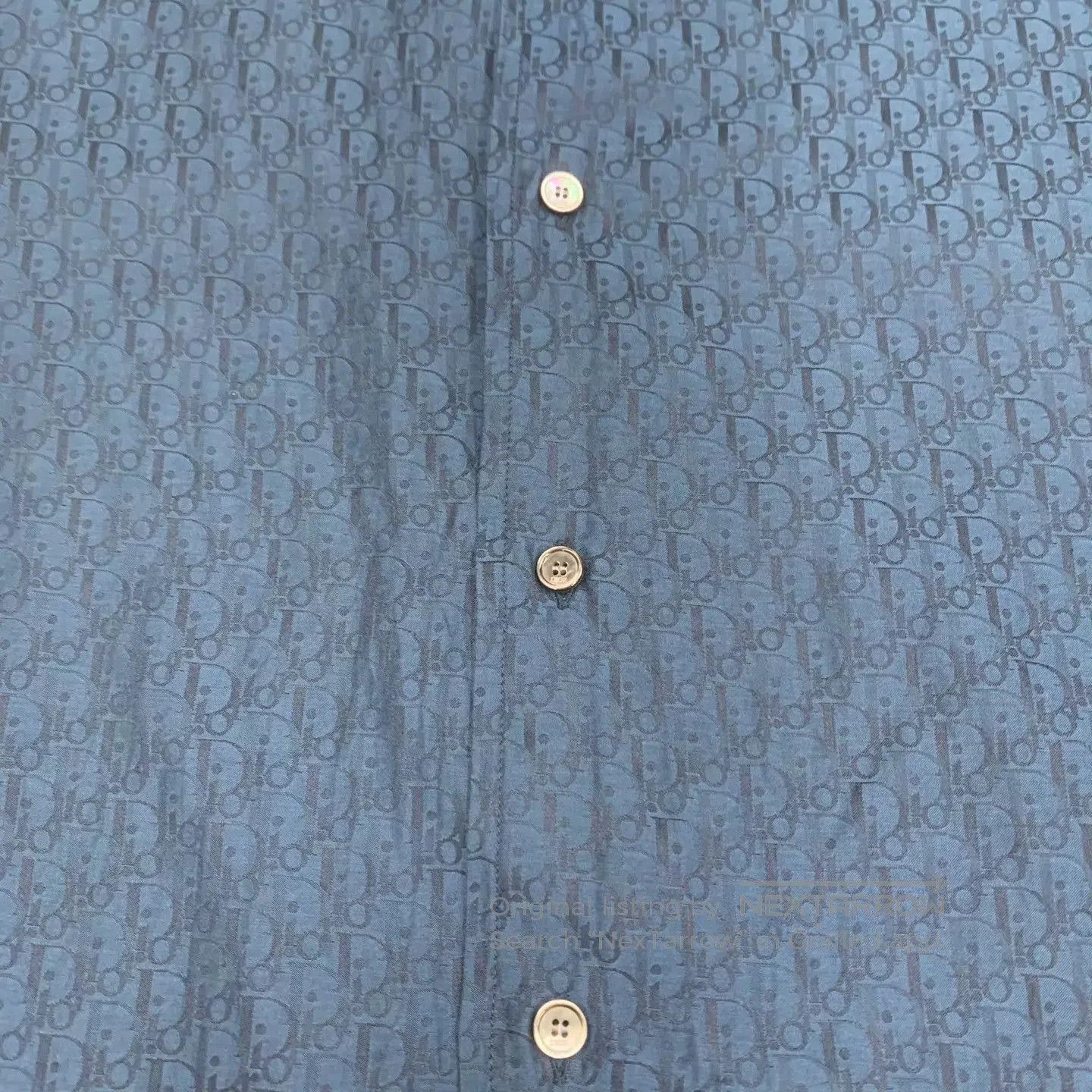Dior Blue Short Sleeve Button-Up Shirt Size M. Size US M / EU 48-50 / 2 - 6 Thumbnail