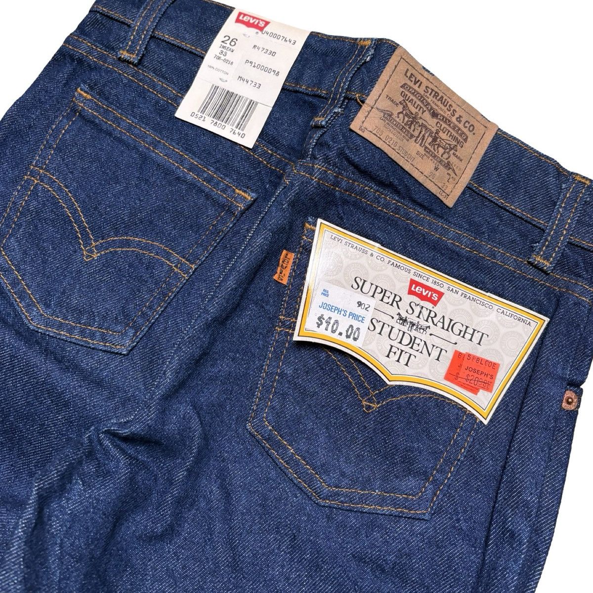 Levi's Vintage Levi's Straight Fit 705 0216 Orange Tab Jeans 26X33 Size US 26 / EU 42 - 3 Thumbnail
