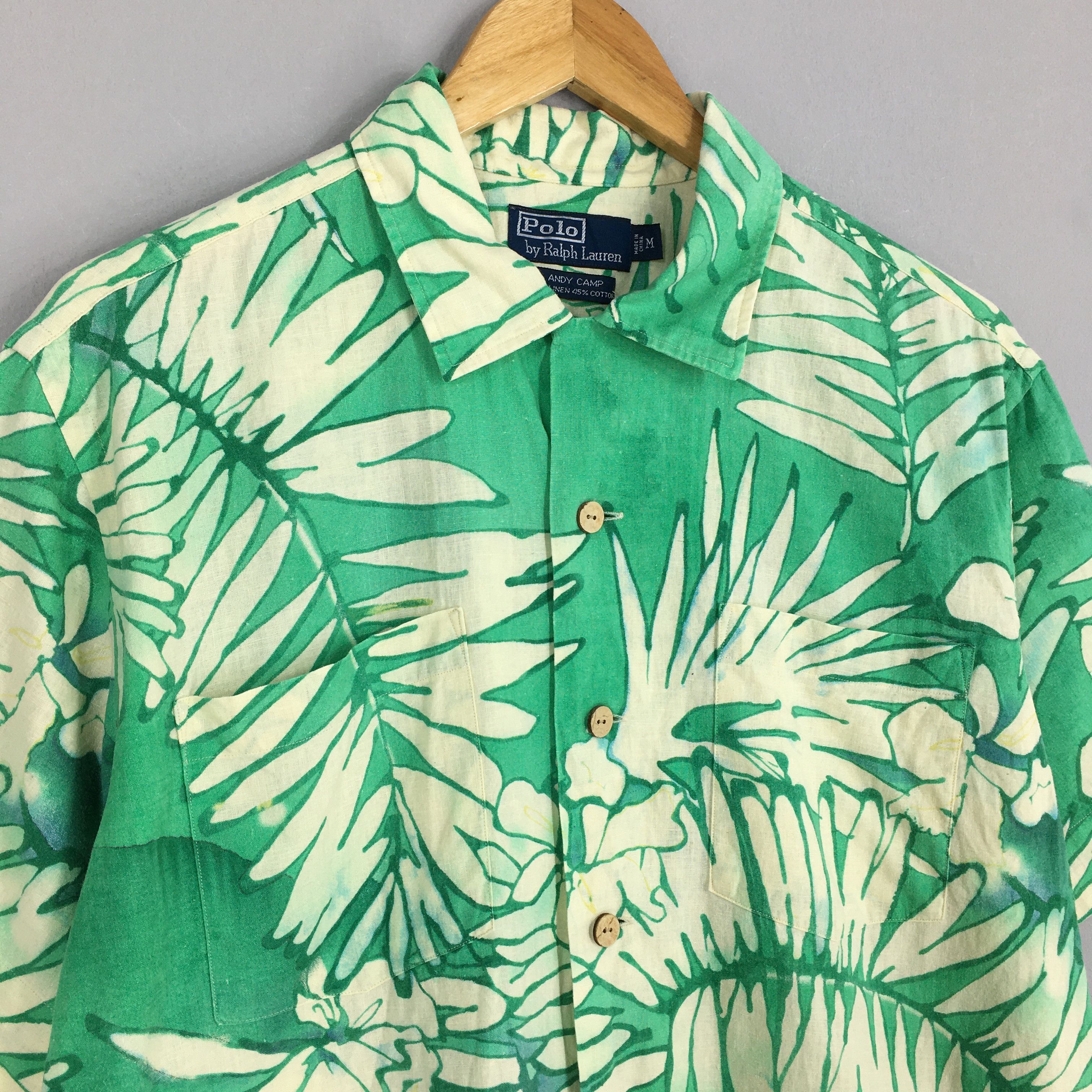 Polo Ralph Lauren Vintage Polo Ralph Lauren Floral Hawaiian Shirt Medium Size US M / EU 48-50 / 2 - 3 Thumbnail
