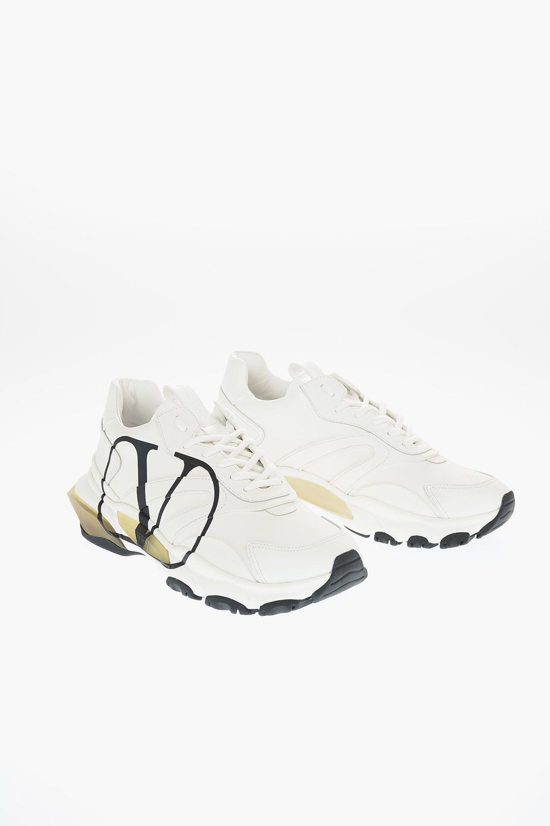 Valentino o1y0525 Logo Leather Low-Top Sneakers in White Size US 7.5 / EU 40-41 - 5 Thumbnail