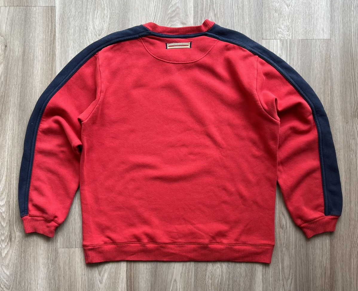 Nike × Vintage Vintage 90s Nike Big Embroidered Logo Red Sweatshirt Y2K Size US L / EU 52-54 / 3 - 8 Thumbnail