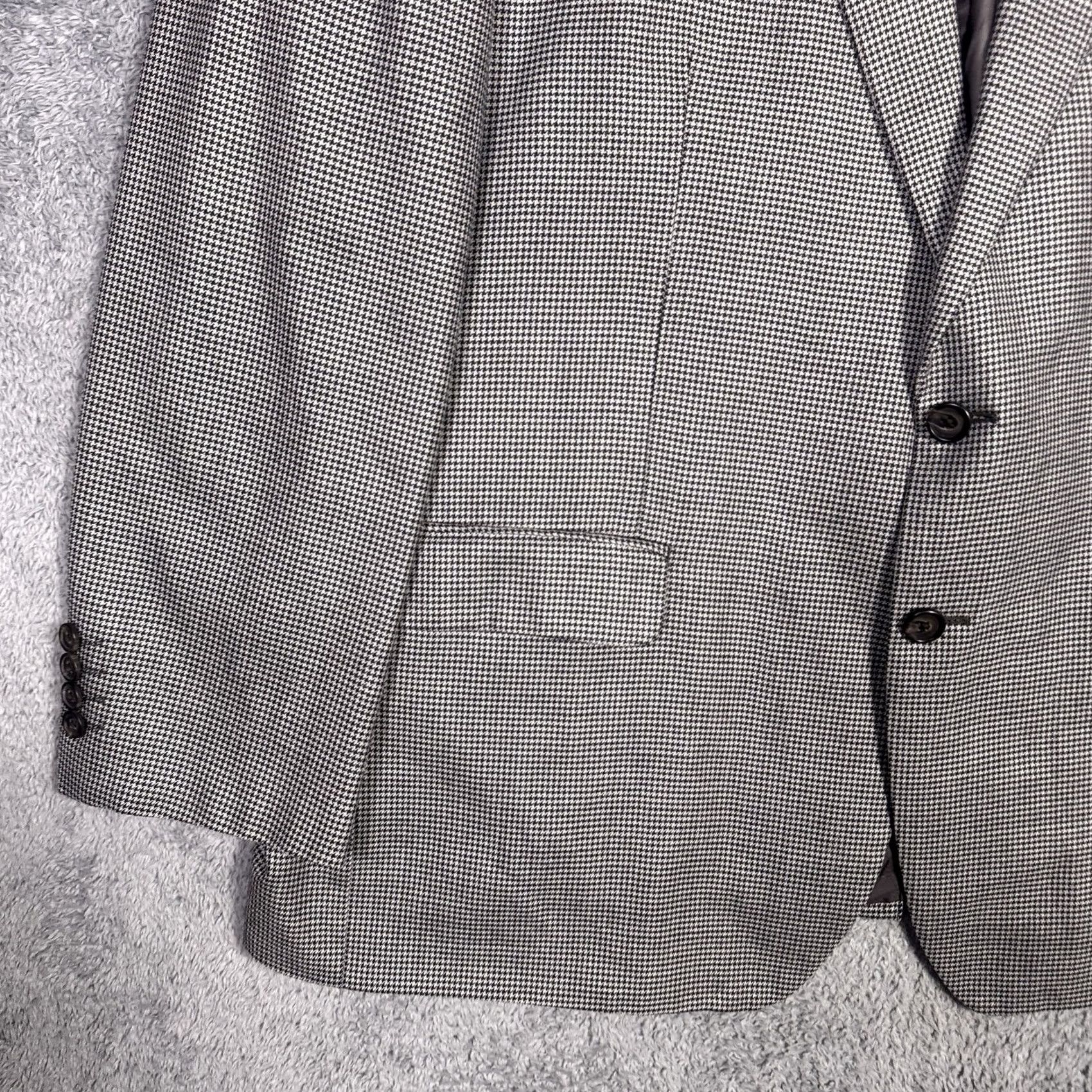 Ralph Lauren Ralph Lauren Blazer Men 50R Silk Wool Houndstooth Sport Coat Suit Jacket Size 50R - 2 Thumbnail