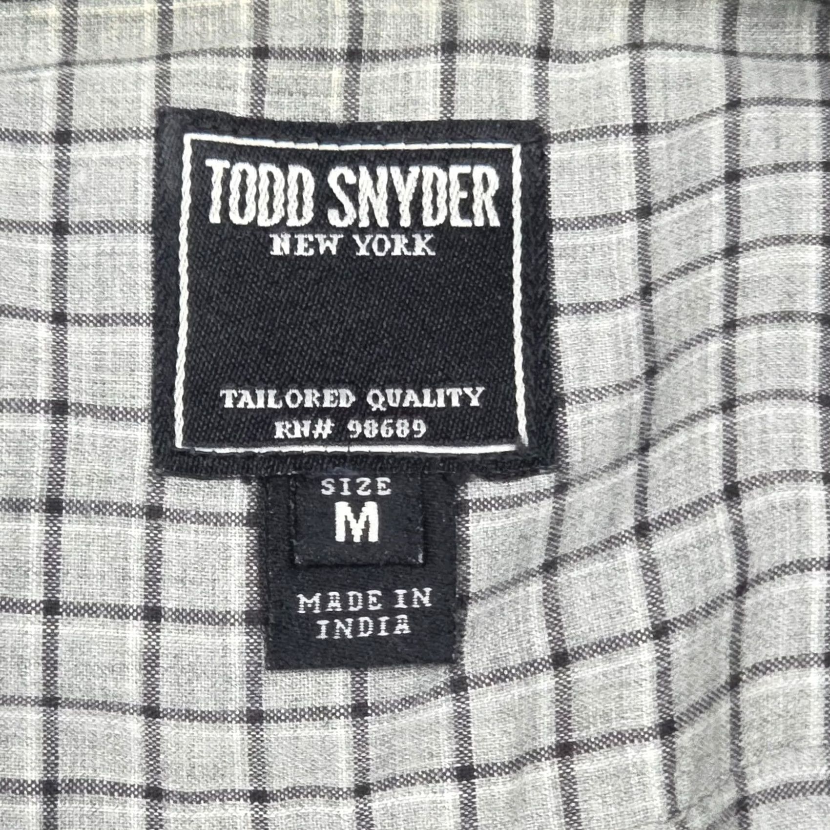 Todd Snyder Todd Snyder Shirt Mens Medium Gray Check Cotton Long Sleeve Oxford Collar Button-Up Shirt Size US M / EU 48-50 / 2 - 7 Thumbnail