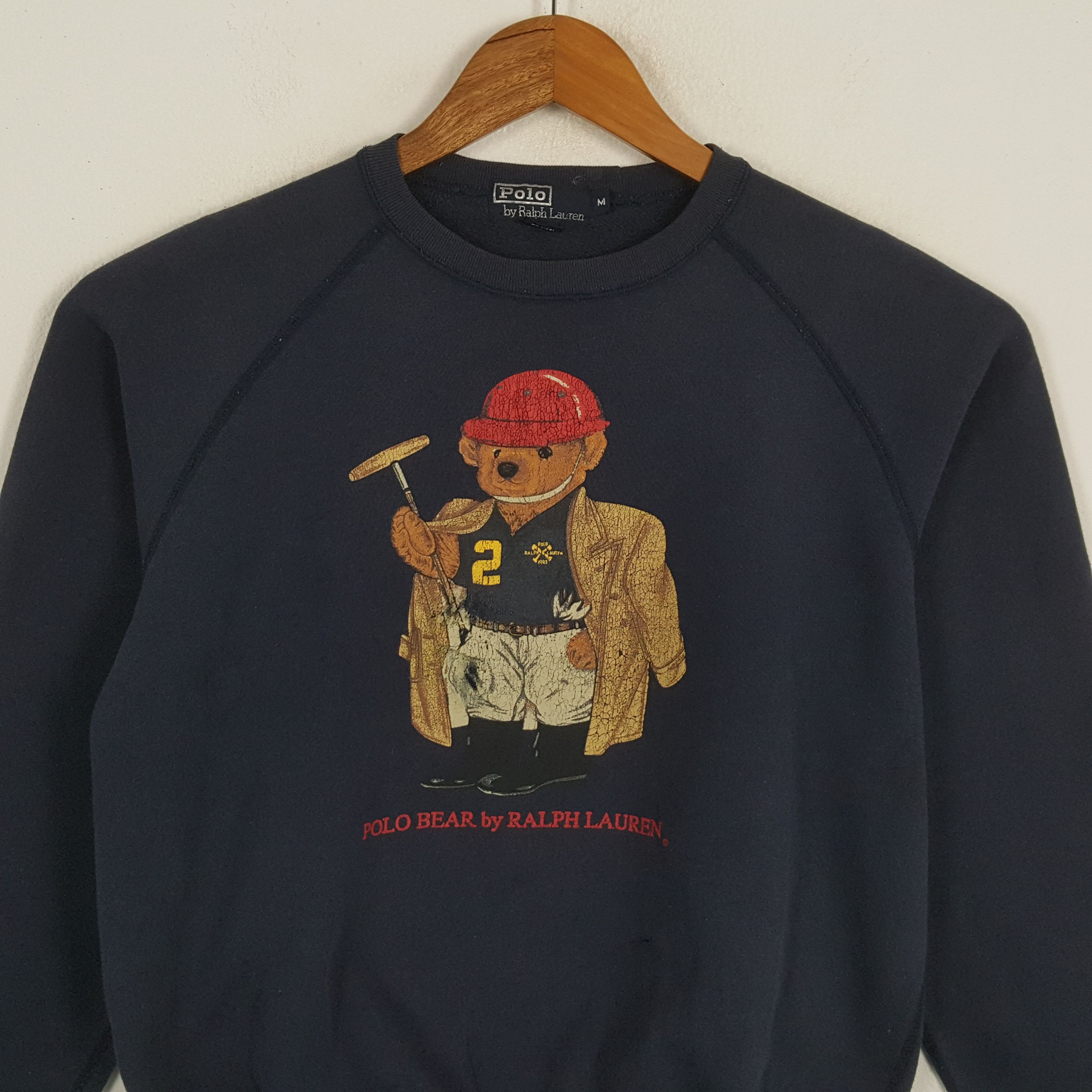 Polo Ralph Lauren × Vintage Vintage POLO BEAR by RALPH LAUREN Fashion Brand Sweatshirts Size US M / EU 48-50 / 2 - 2 Thumbnail