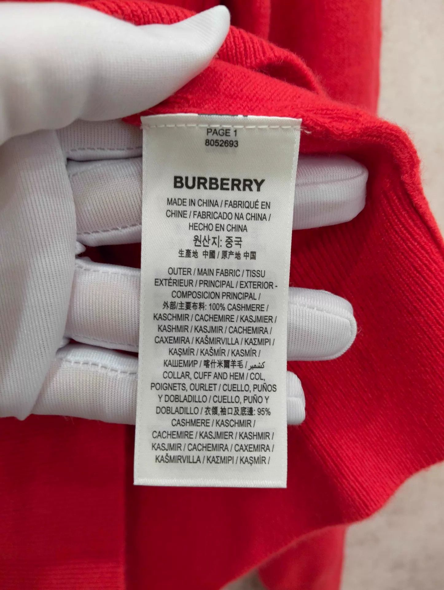 Burberry Burberry Check Knit Crew Cashmere Sweater Women's XS 99 New Size XS / US 0-2 / IT 36-38 - 5 Thumbnail