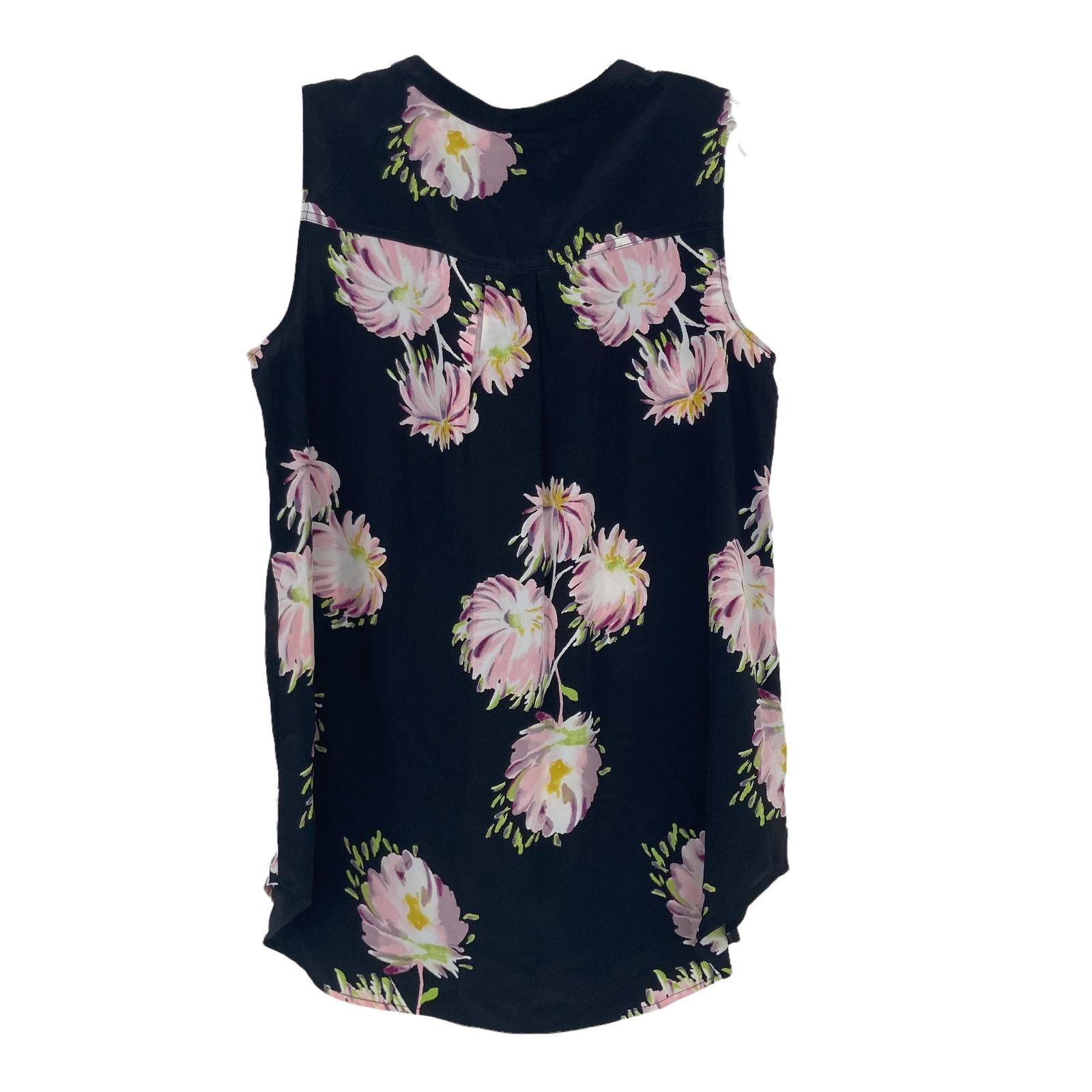 Other PJK Patterson J Kincaid Black Silk Floral Popover Blouse M Size M / US 6-8 / IT 42-44 - 4 Thumbnail