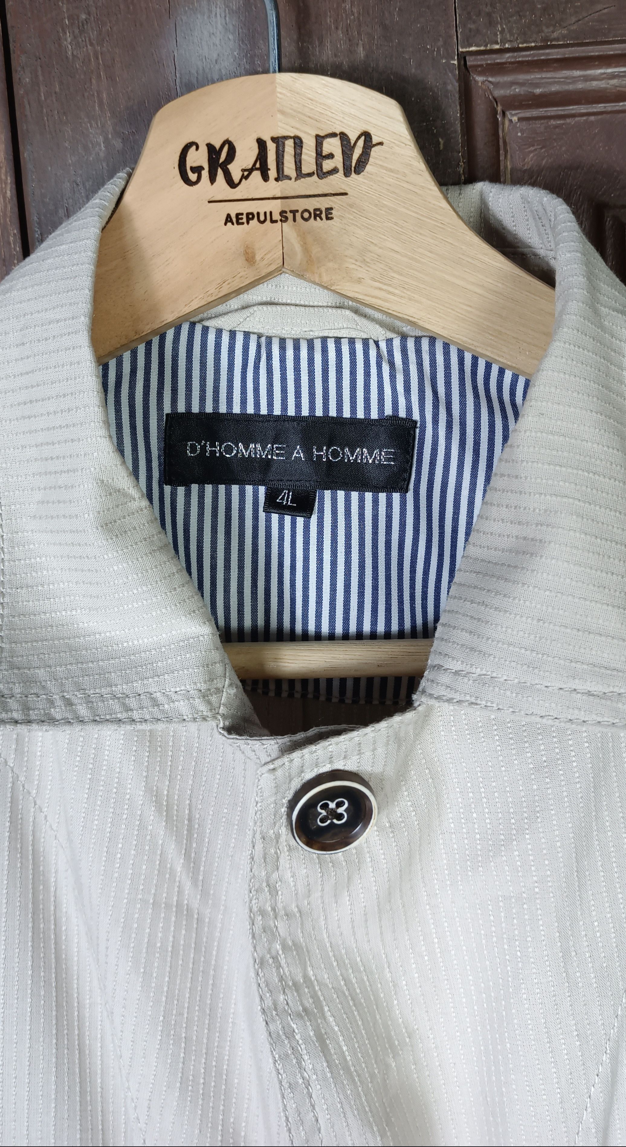 Japanese Brand D Homme A Homme Work Wear Button Up Size US XXL / EU 58 / 5 - 6 Thumbnail