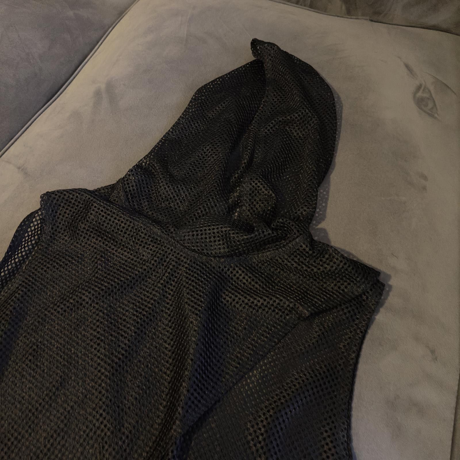 Designer Stylish Black Hooded Poncho - Lightweight and Breathable Size US L / EU 52-54 / 3 - 3 Thumbnail