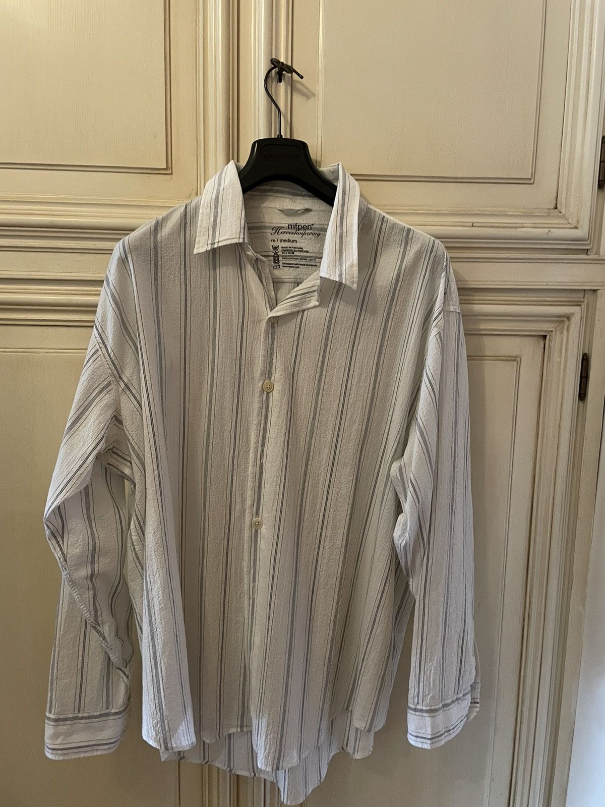 Mfpen Mfpen Exact striped shirt milk | Grailed