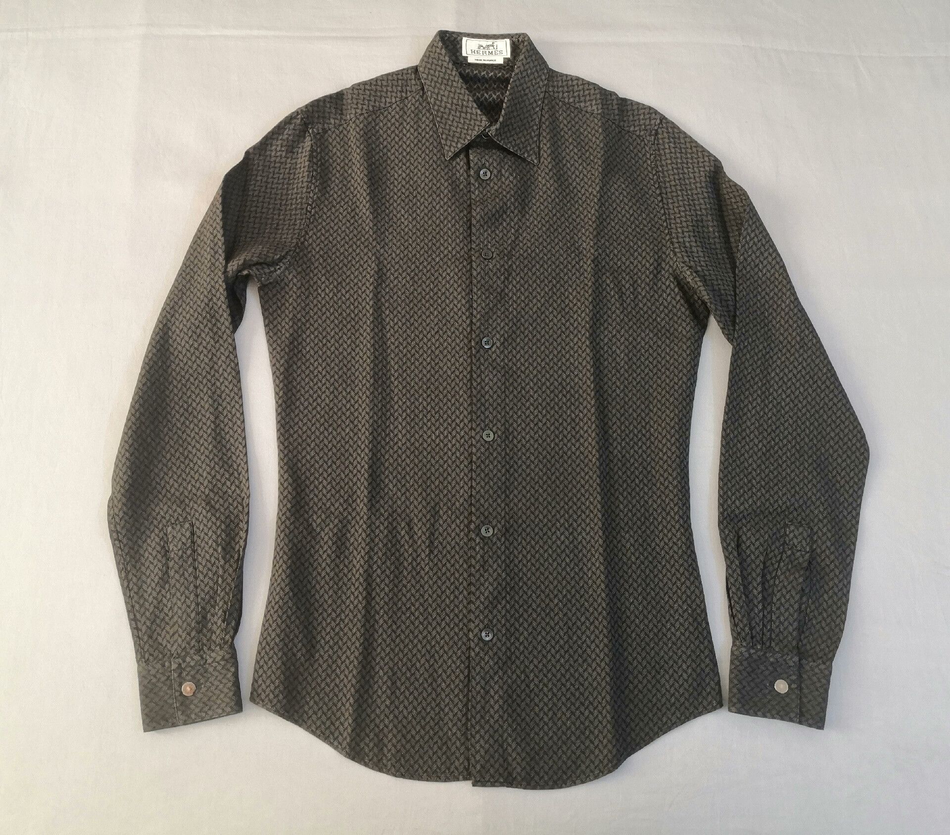 slim fit dress slacks H&M White Button Down Slim Fit Dress Shirt – Recycled Threads main image 0