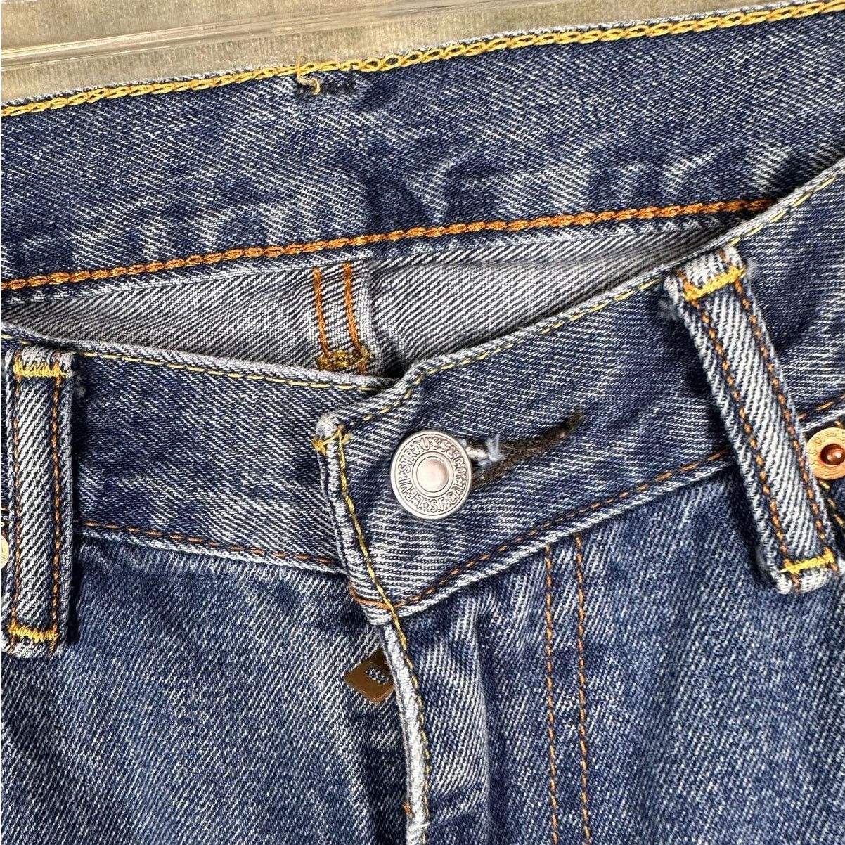 Levi's × Vintage Vintage Levis 505 Denim Jeans 36x30 Dark Wash Straight Leg Size US 36 / EU 52 - 10 Thumbnail