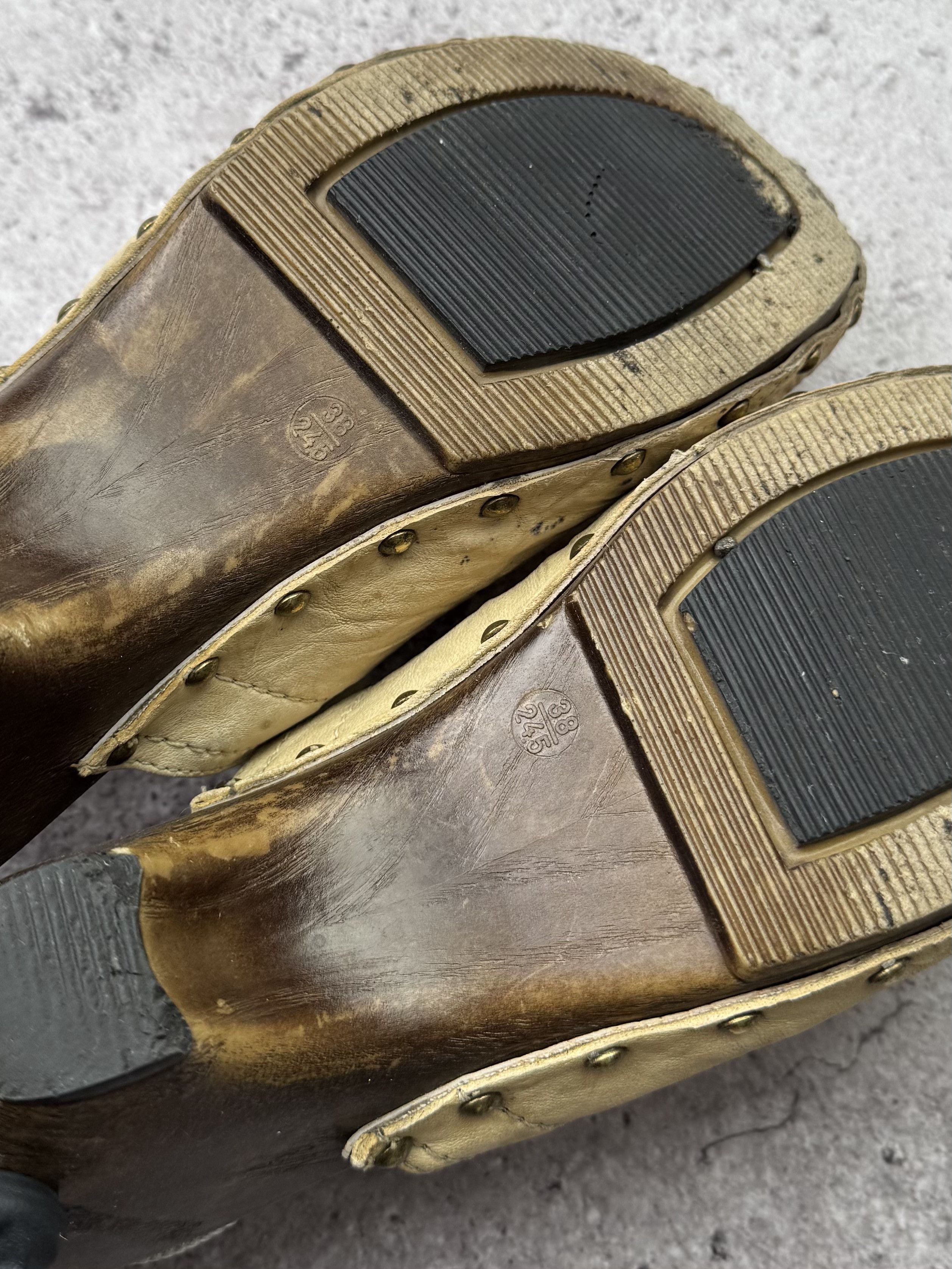 If Six Was Nine Vintage Leather Clog C622(V215) Size US 8 / IT 38 - 10 Thumbnail