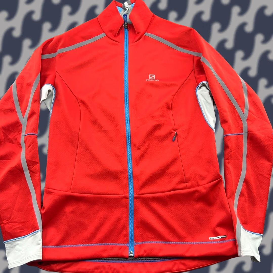 Salomon Salomon Equipe Vision Jacket Womens M Red Wind-Resistant Skin Shield Zip Full Zip Activewear Casual Softshell Jacket Size M / US 6-8 / IT 42-44 - 1 Thumbnail