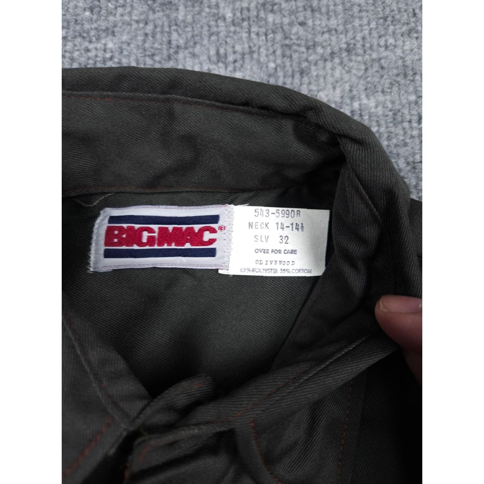 Vintage VINTAGE Big Mac Shirt Mens 14-14.5 / 32 Gray-Green Long Sleeve Work Shirt NWOT Size US M / EU 48-50 / 2 - 5 Thumbnail
