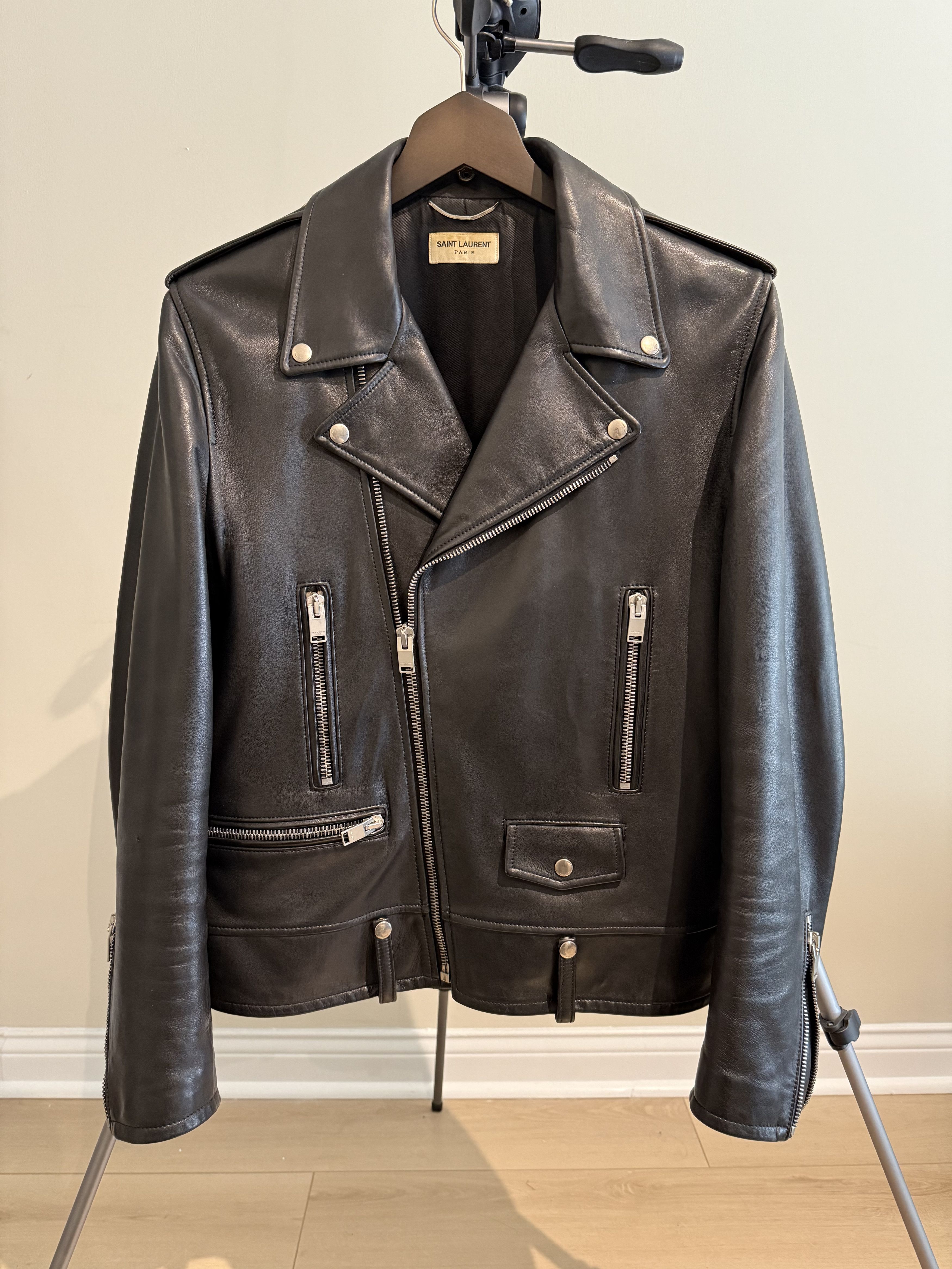 Saint Laurent Paris FW13 Sz54 Black L01 Lamb Leather Jacket | Grailed