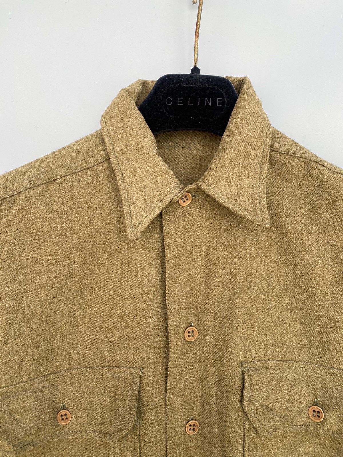Vintage True Vintage! 1942- WW2- M-1937 US Army 2nd AD Shirt Size US S / EU 44-46 / 1 - 3 Thumbnail