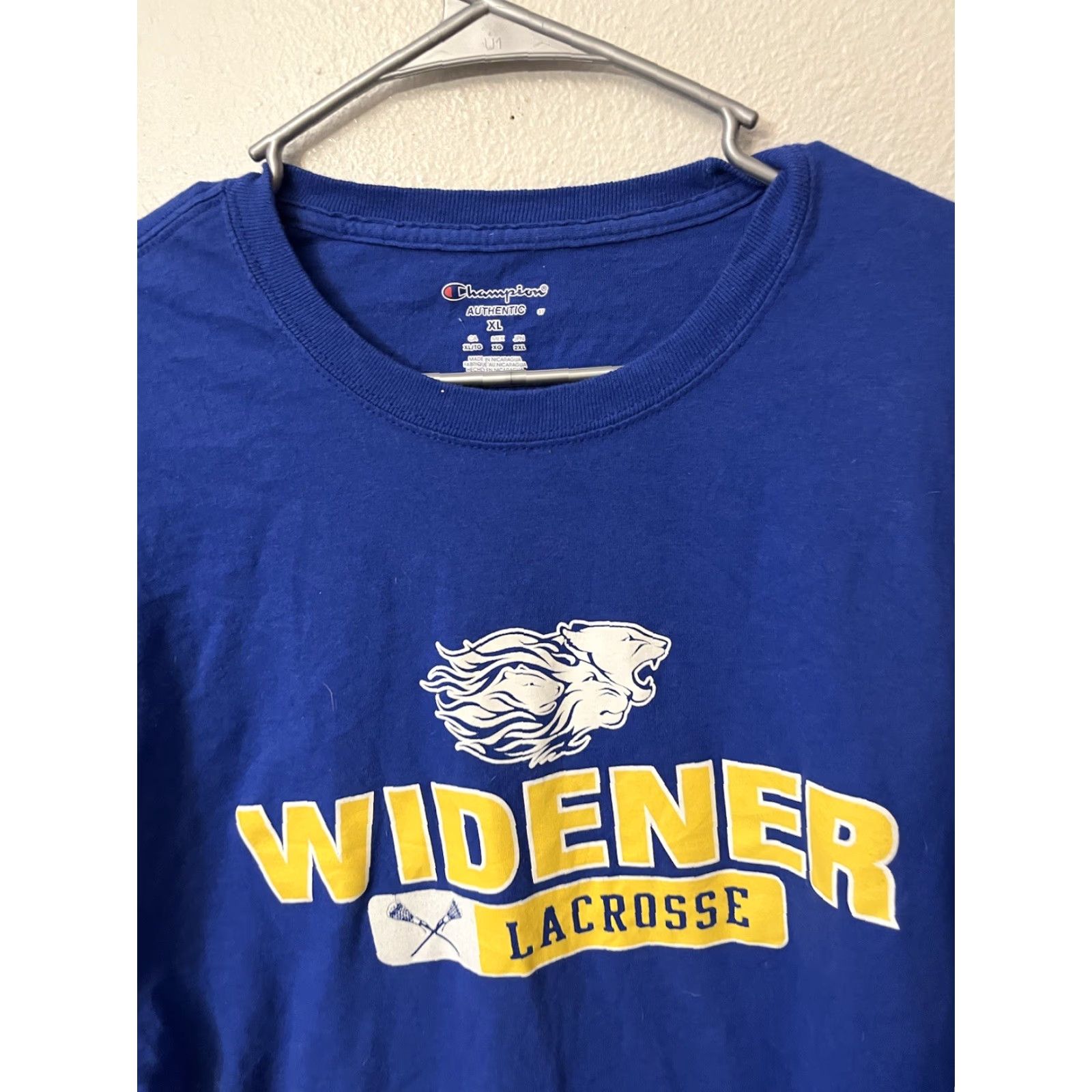 Champion Men's Lacrosse T-Shirt Blue XL Widener Size US XL / EU 56 / 4 - 3 Thumbnail