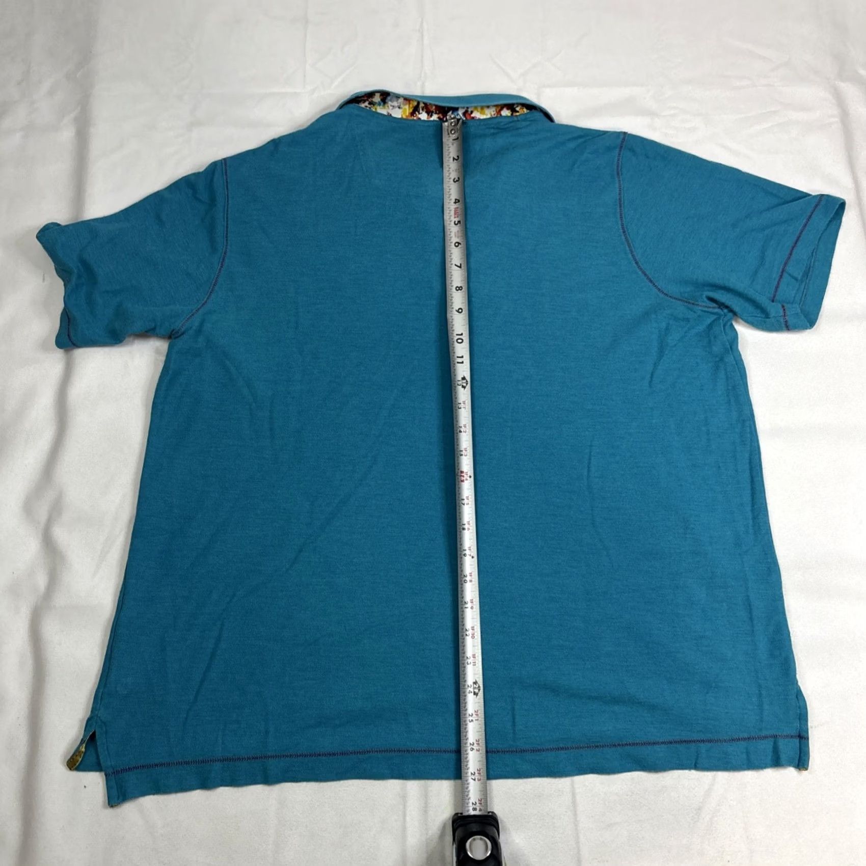 Robert Graham Robert Graham Polo Shirt Classic Fit Short Sleeve XL Blue Men Size US XL / EU 56 / 4 - 7 Thumbnail