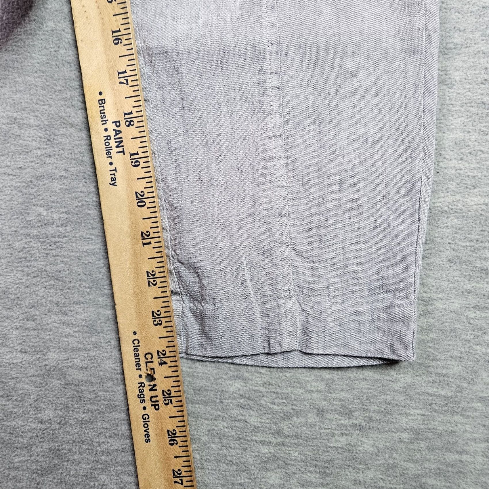 J. Jill J.Jill Womens Linen Stretch Pants Small Gray Lightweight Casual Everyday Regular Rise Buttoned Front Pants Mens Women Girls Unisex Size 28" / US 6 / IT 42 - 4 Thumbnail