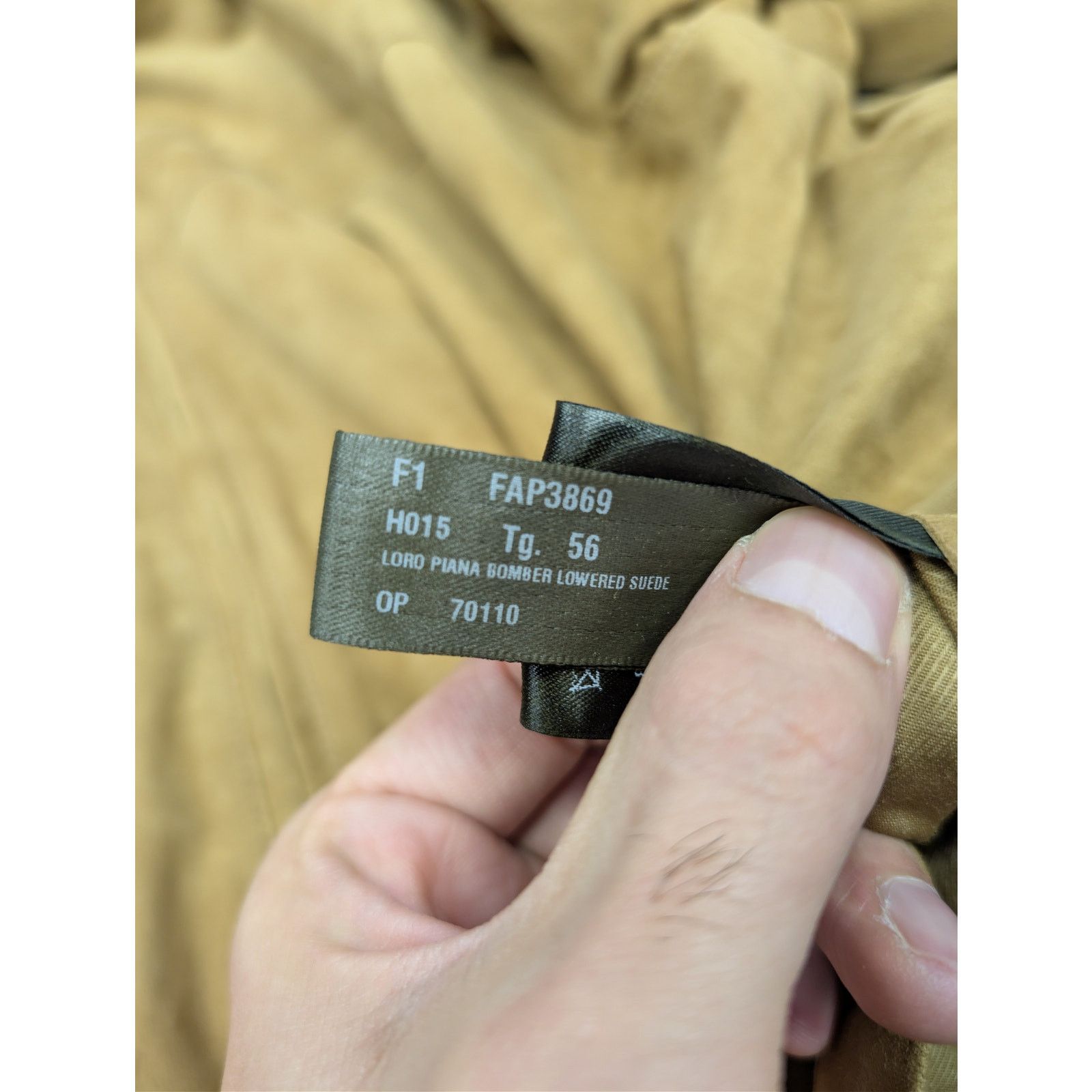Loro Piana o1rshd1 Bomber Lowered Jacket in Camel Size US XL / EU 56 / 4 - 17 Thumbnail